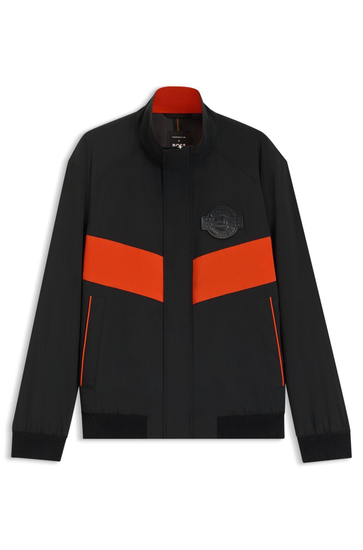 BOSS - Porsche x BOSS jacket with contrast inserts - Black Product Image