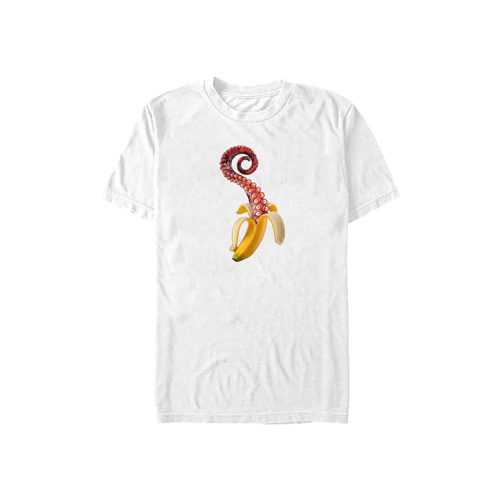 Big & Tall Deep Sea Banana Graphic Tee, Men's, Size: 3XL Tall, White Product Image