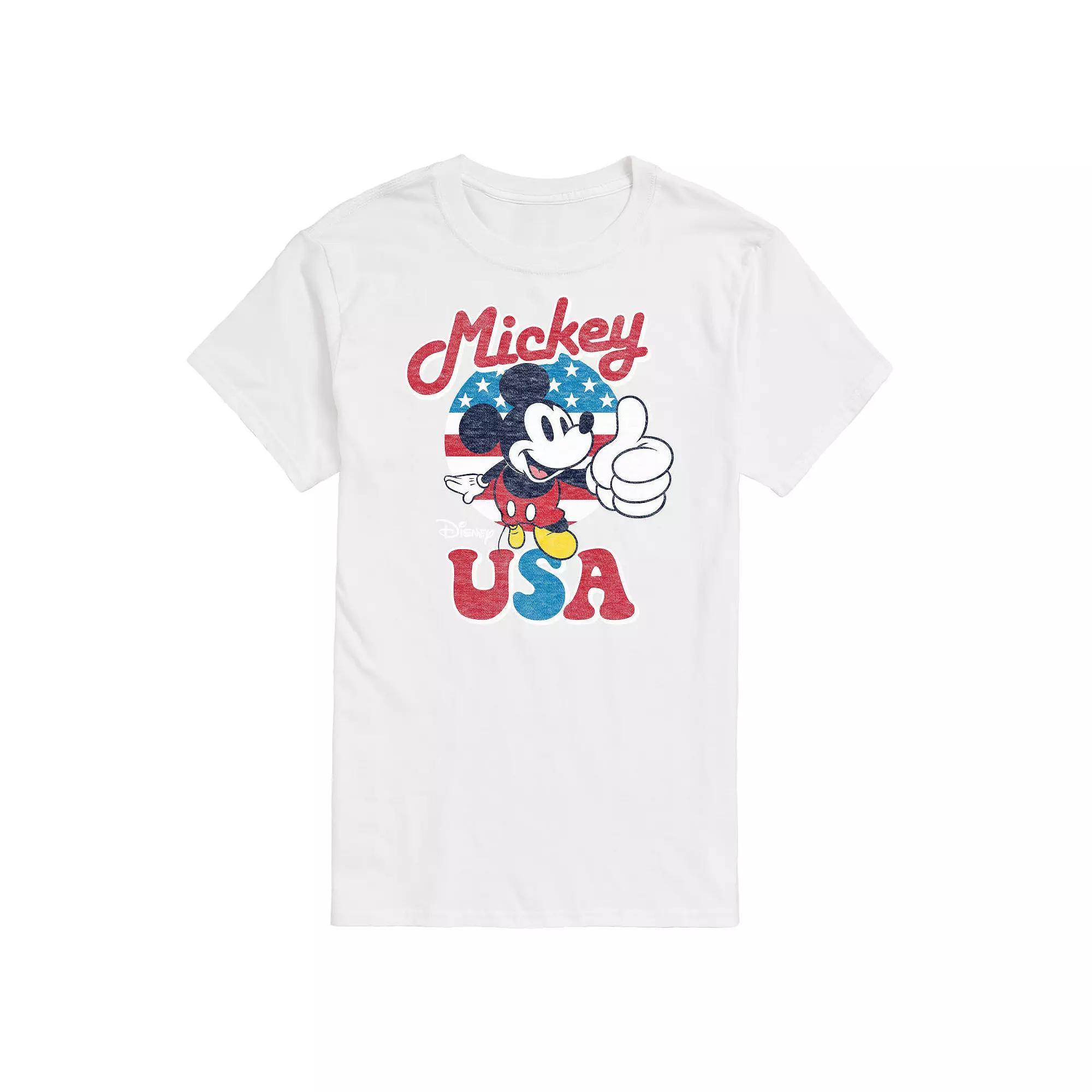 Disneys Mickey Mouse Big & Tall USA Graphic Tee, Mens Product Image