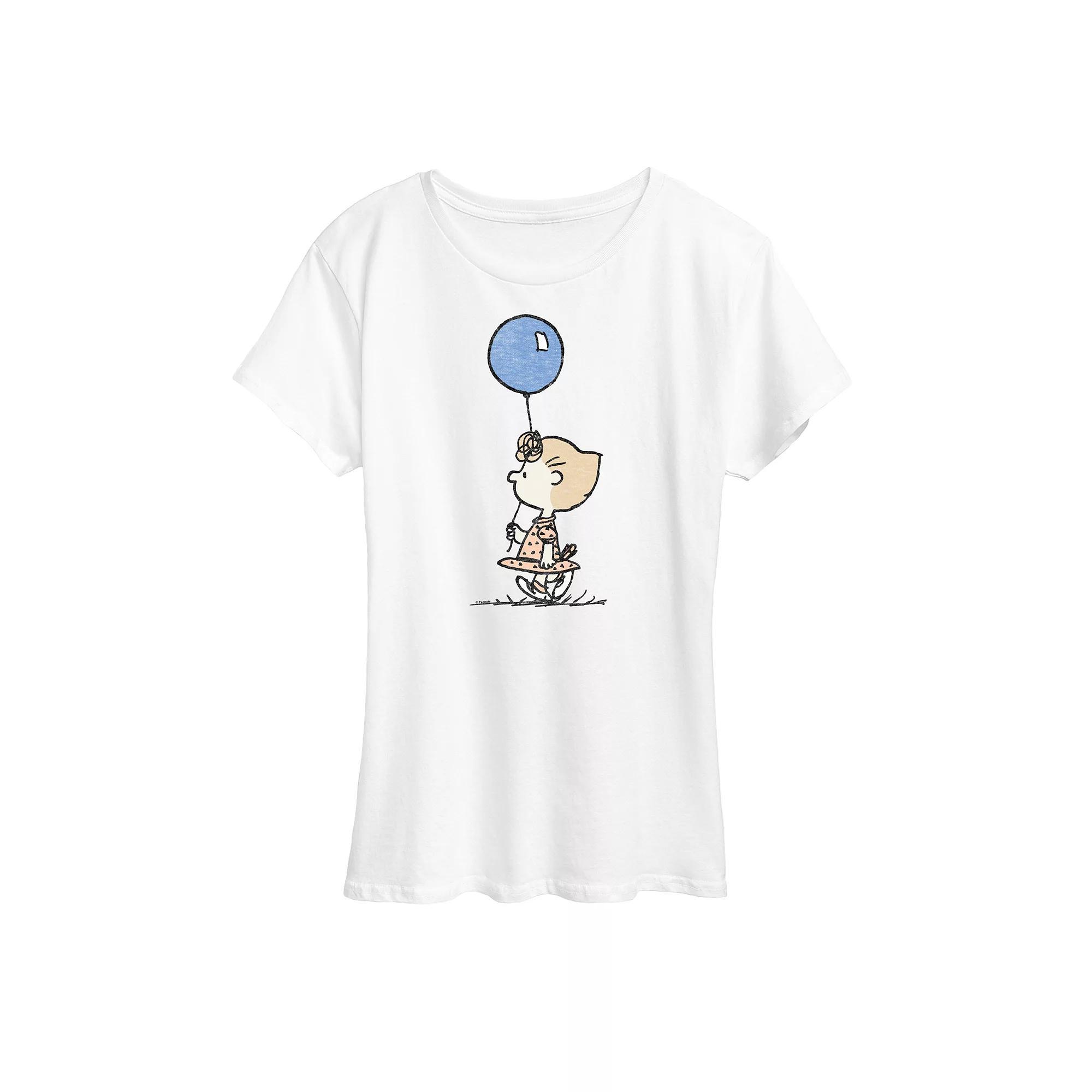 Women's Peanuts Sally Balloon Graphic Tee, Size: XL, White Product Image