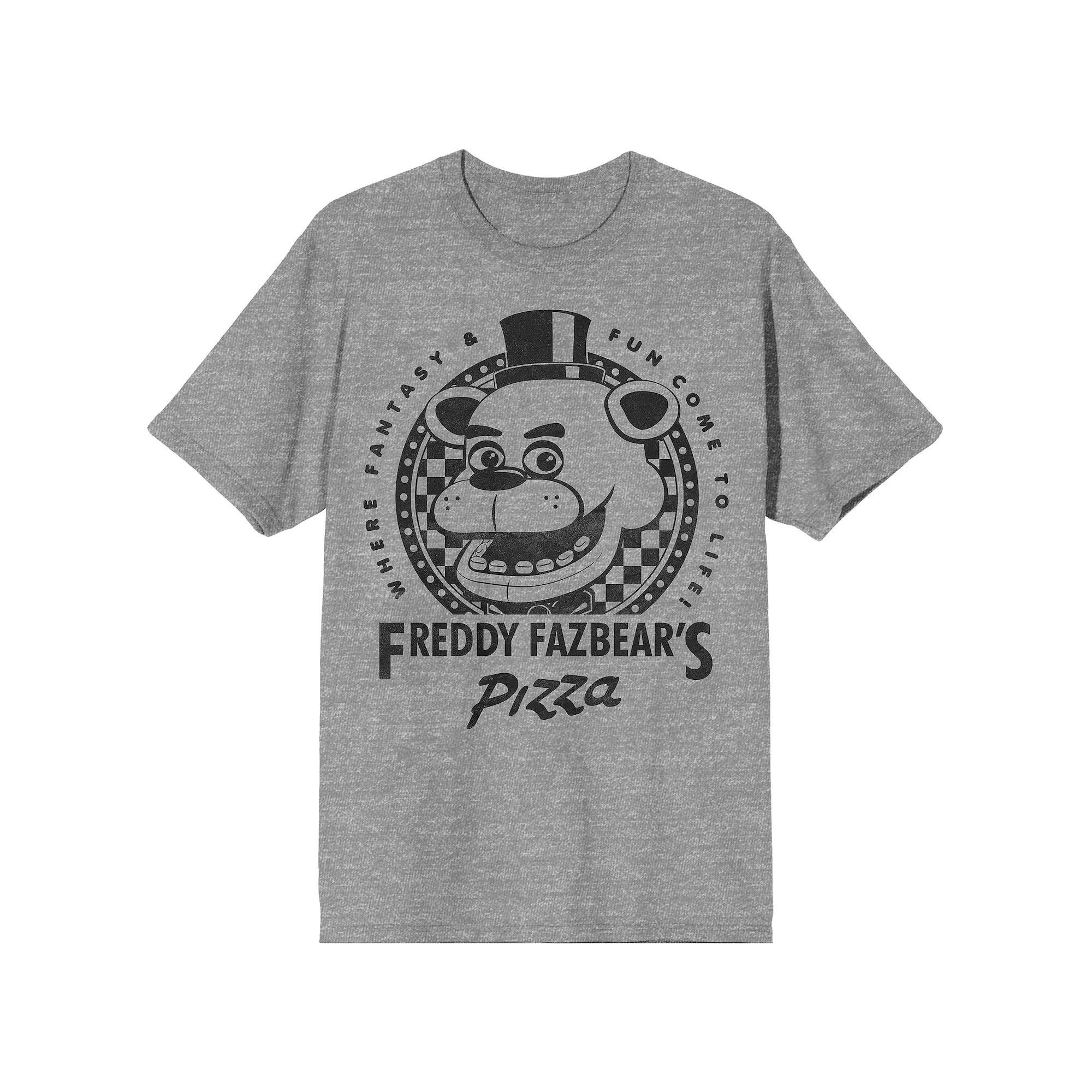 Men's Five Nights at Freddy's Fazbear's Pizza Logo Graphic Tee, Size: Small, Gray Product Image