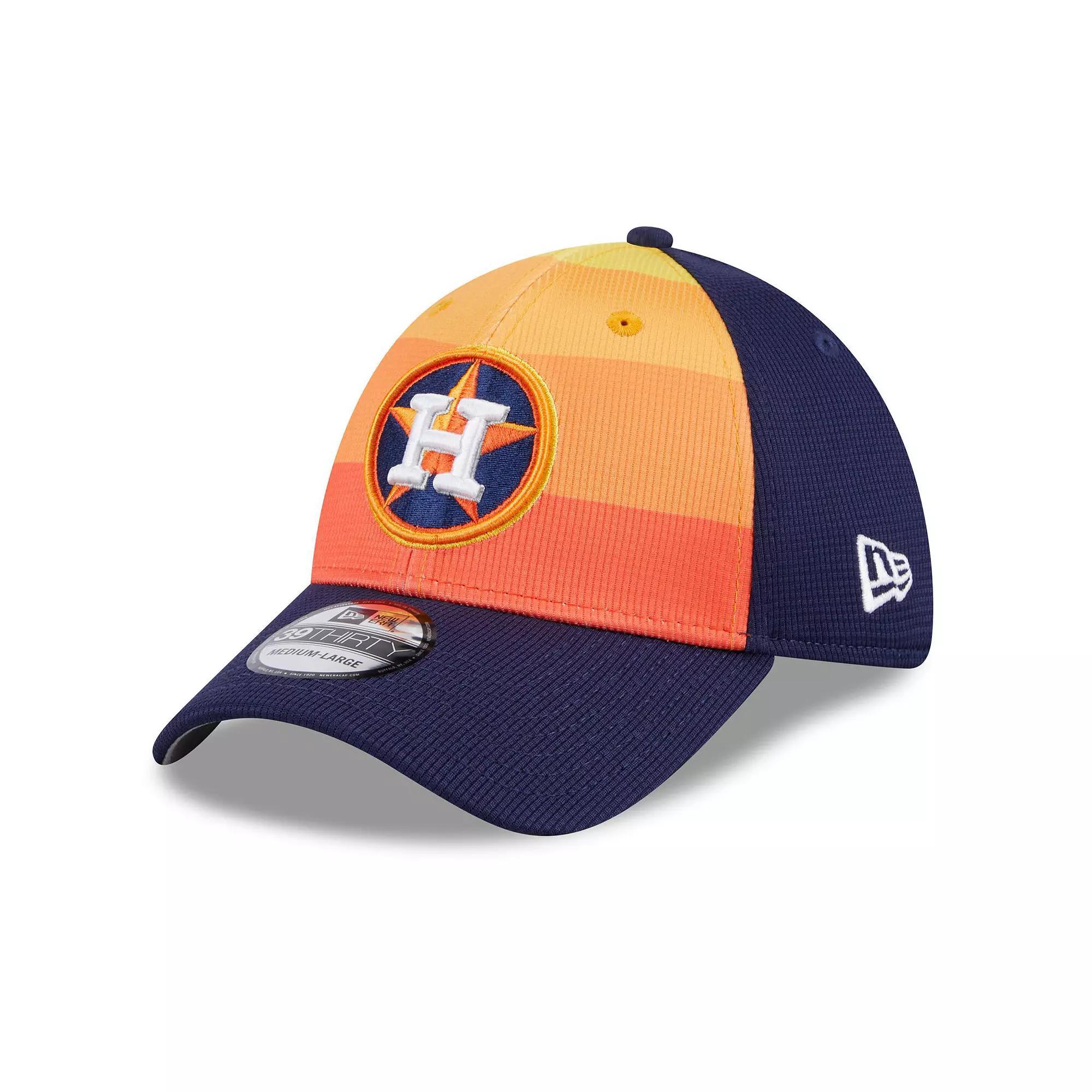 Men's New Era  Orange Houston Astros 2024 Batting Practice 39THIRTY Flex Hat, Size: Medium/Large Product Image