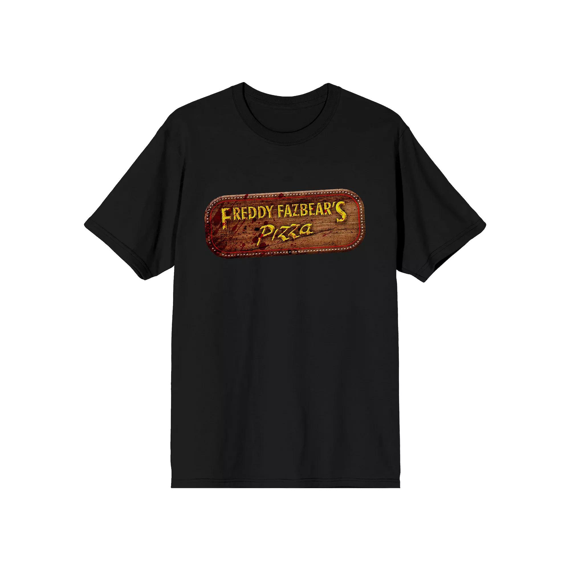 Men's Five Nights At Freddy's Fazbear's Pizza Sign Graphic Tee, Size: Large, Black Product Image