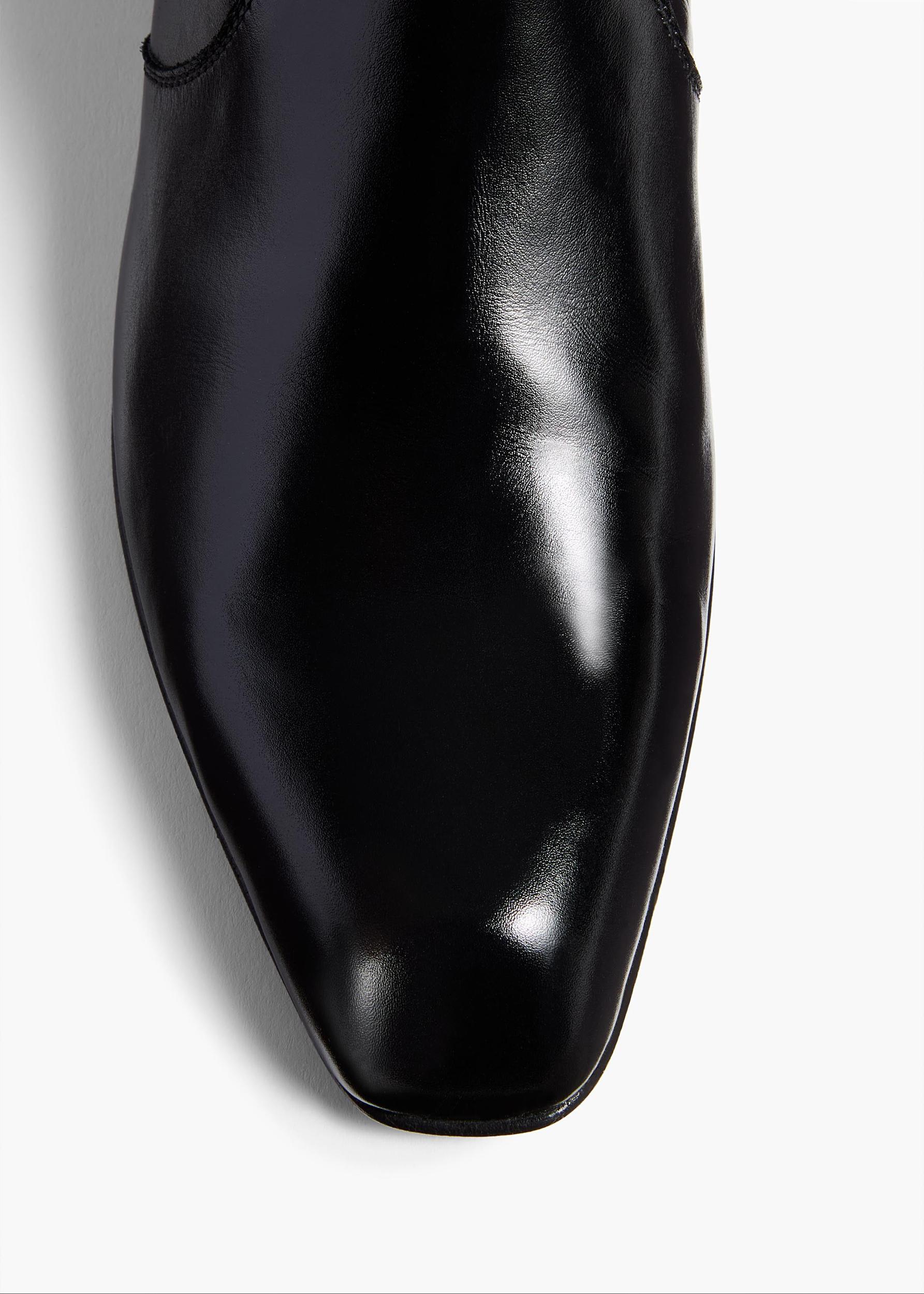 Colt Ankle Boot in Black Glazed Leather Product Image