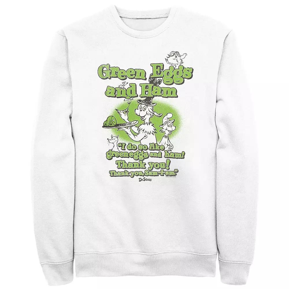 Men's Dr. Seuss I Do So Like Green Eggs And Ham Graphic Fleece, Size: XXL, White Product Image