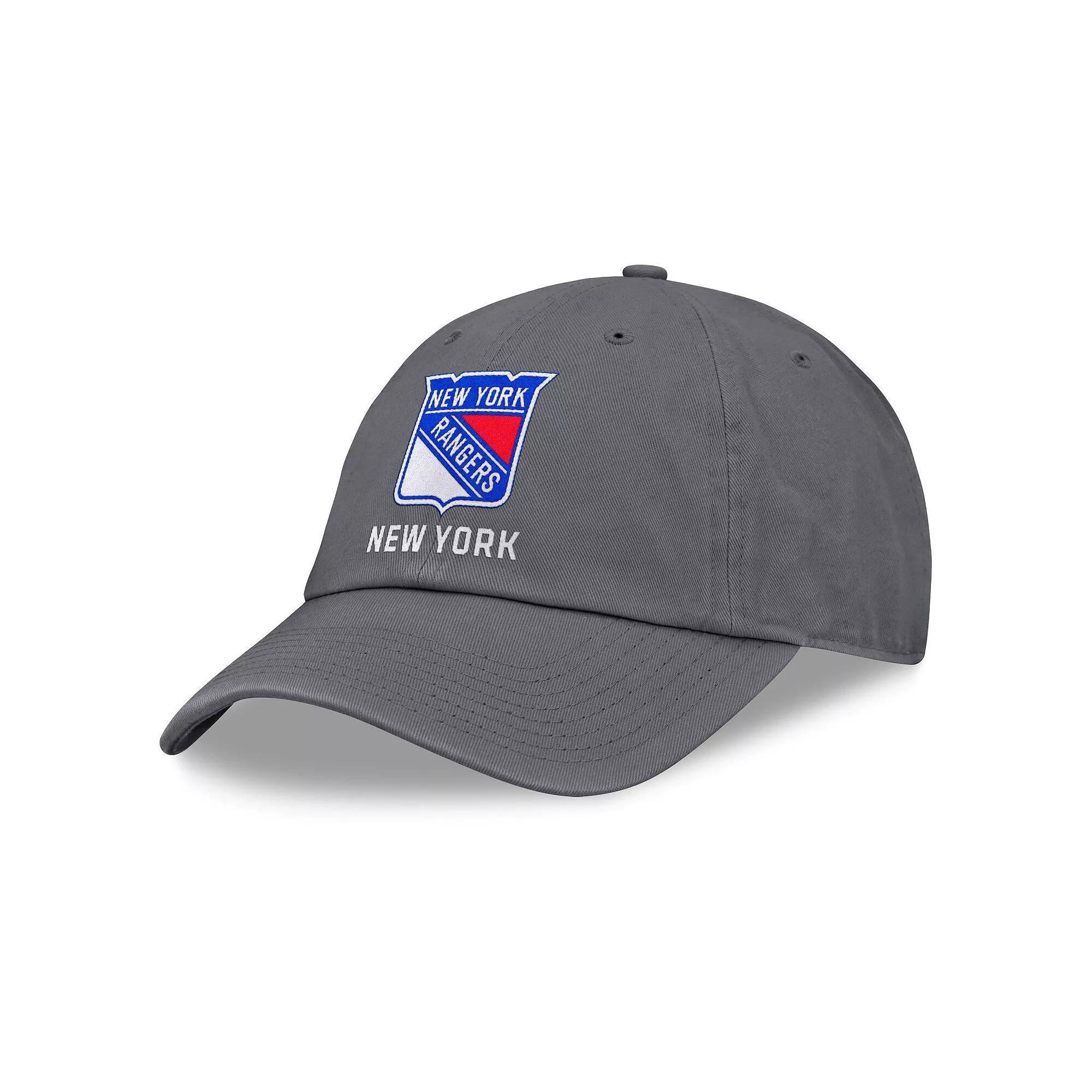 Men's Fanatics Charcoal New York Rangers Washed Adjustable Hat, Ran Charco Product Image