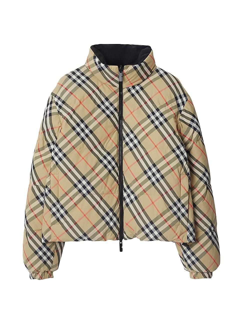 Womens Reversible Check Down Jacket Product Image