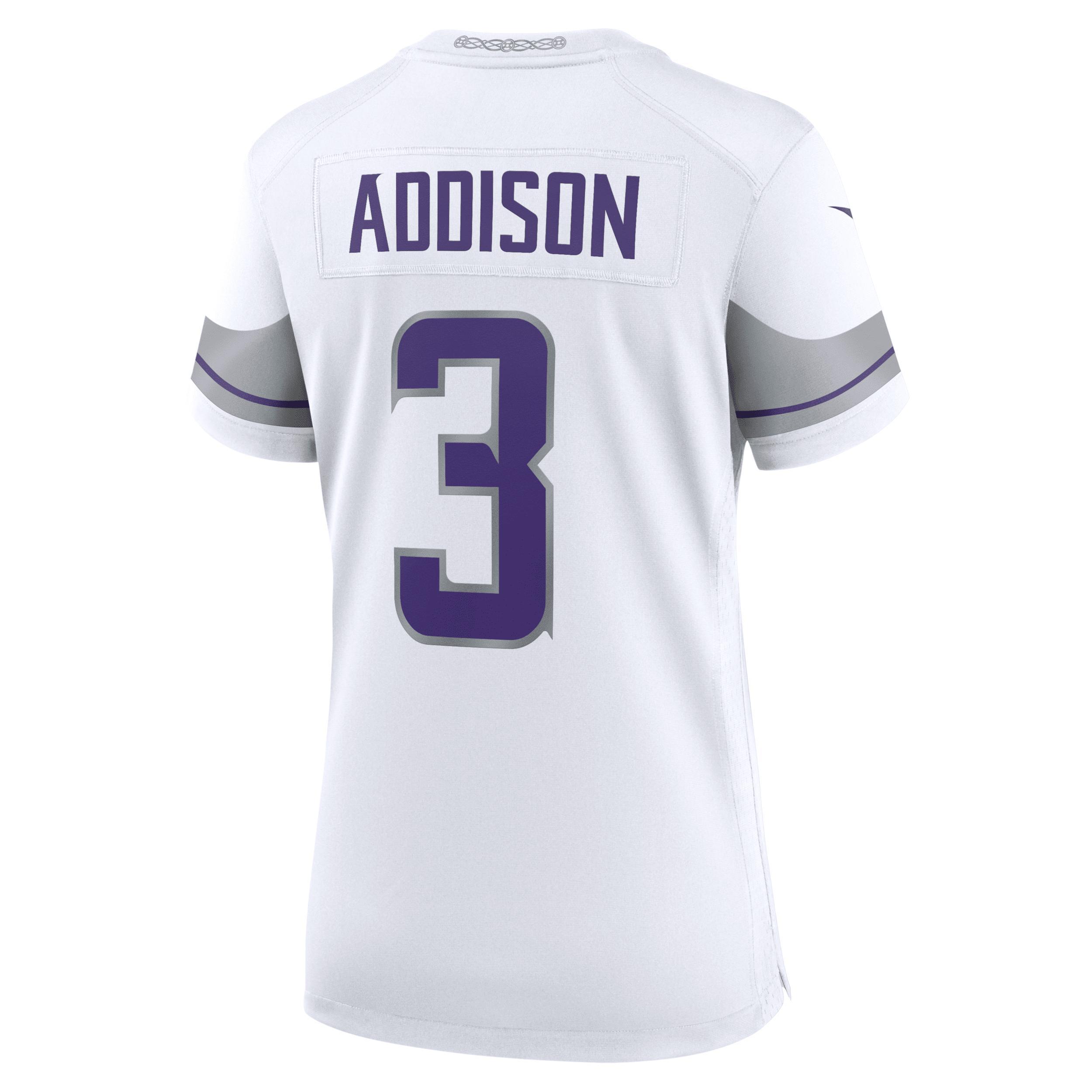 Women's Nike Jordan Addison White Minnesota Vikings Alternate Game Player Jersey, Size: XL Product Image