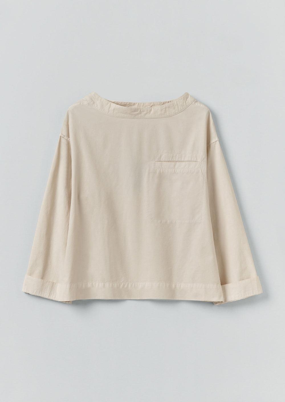 Cotton Linen Poplin Smock Top | Raw Linen Product Image