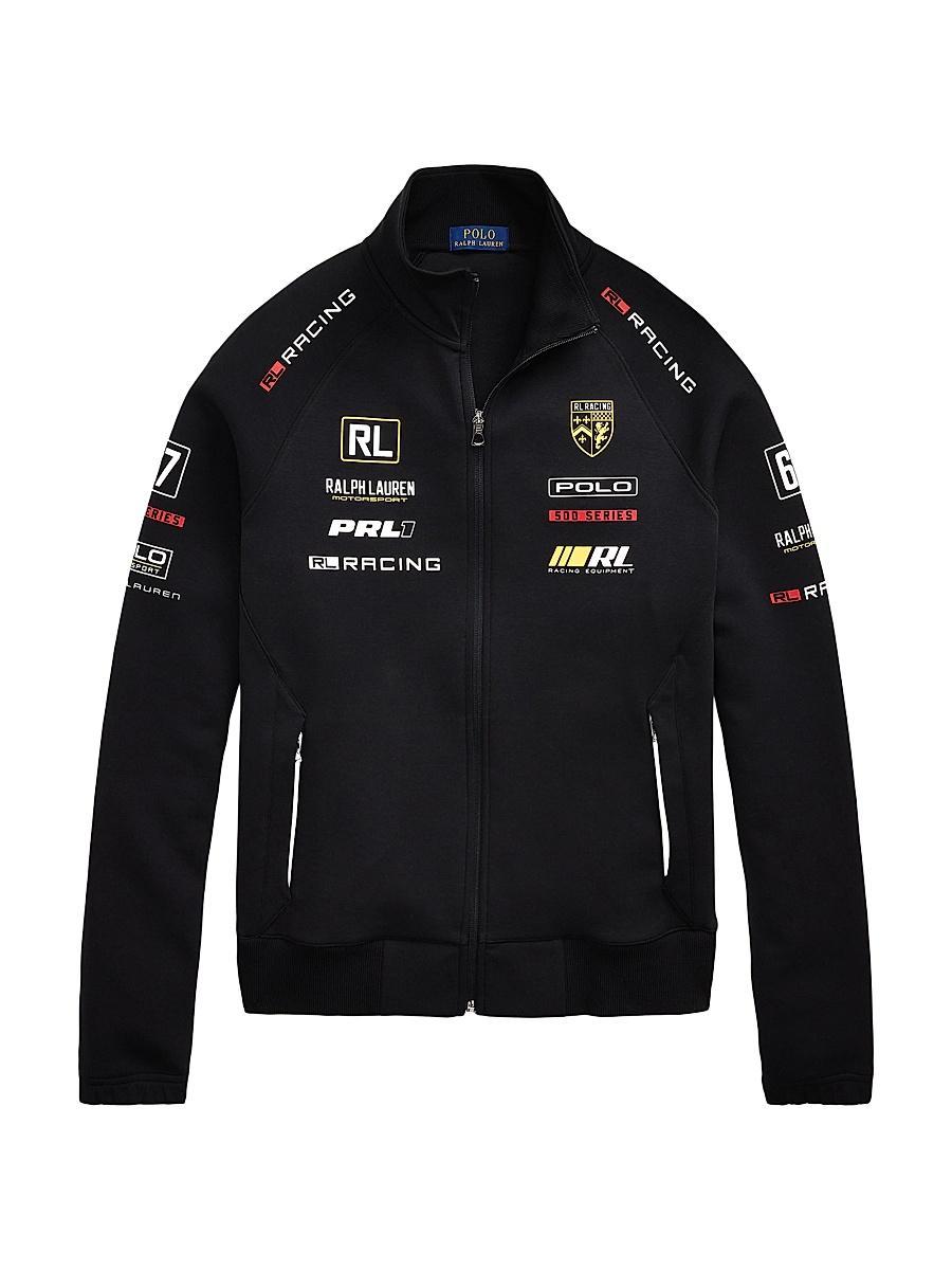 Mens Stretch Double-Knit Graphic Track Jacket Product Image