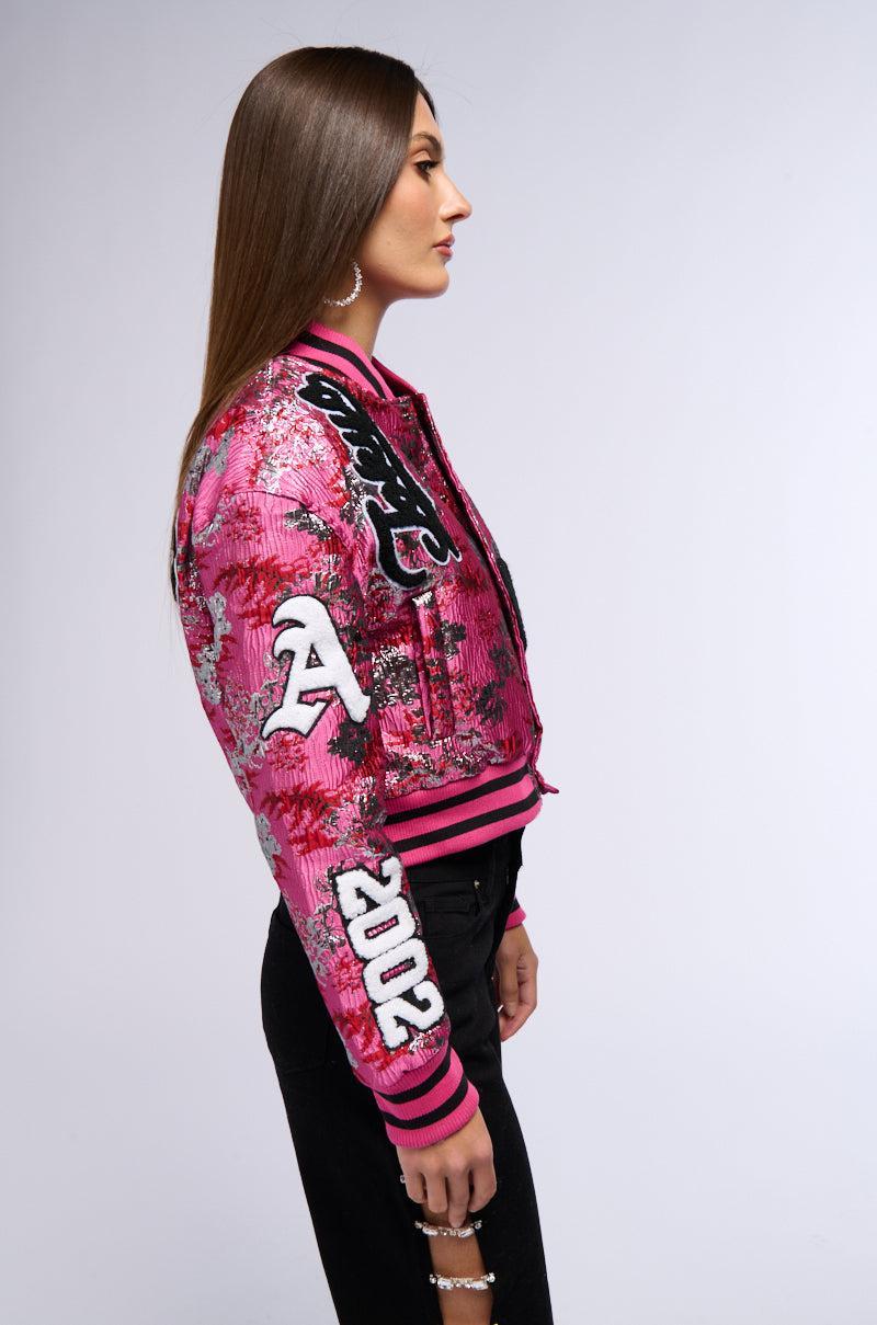 JACQUARD VARSITY BOMBER Product Image