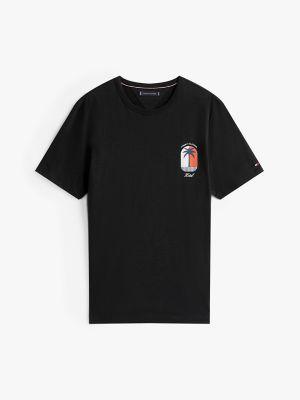 Palm Tree Logo Slub Cotton T-Shirt Product Image