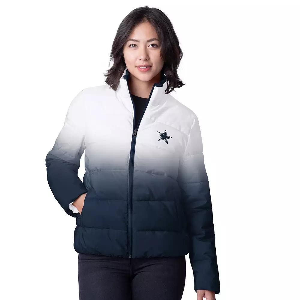 Women's G-III 4Her by Carl Banks  Black Cincinnati Bengals Overtime Ombre Full-Zip Puffer Jacket, Size: Medium Product Image