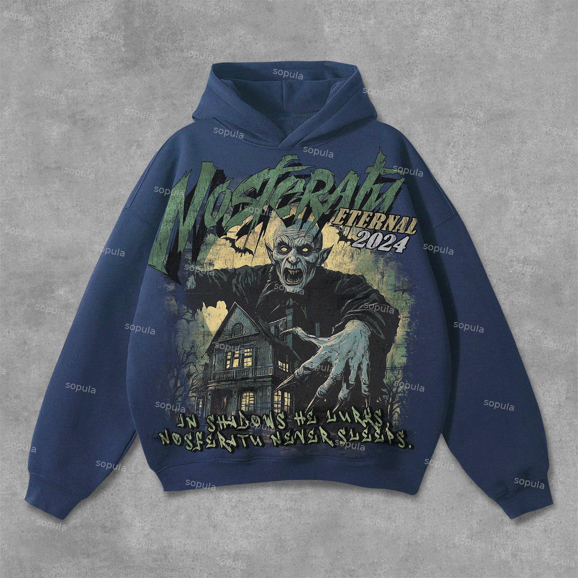 Sopula Vampire Nosfera Character Retro Graphic Hoodie Product Image