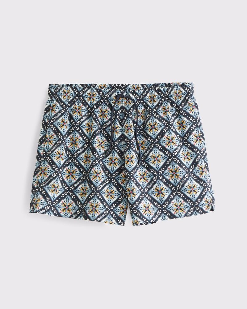 Pull-On Wide Seersucker Swim Trunk Product Image