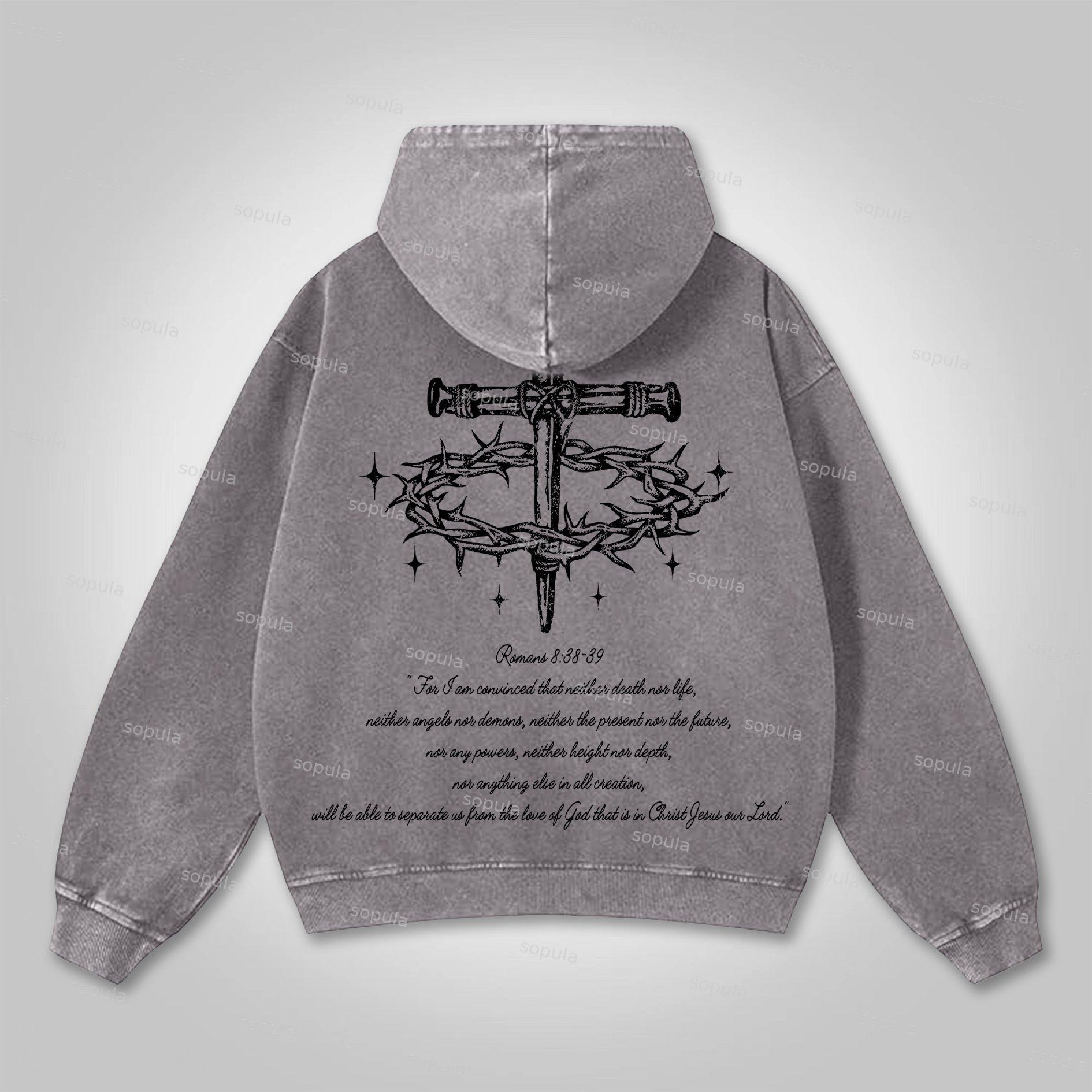Sopula Sorry No Fashion Today Graphic Vintage Washed Hoodie Product Image