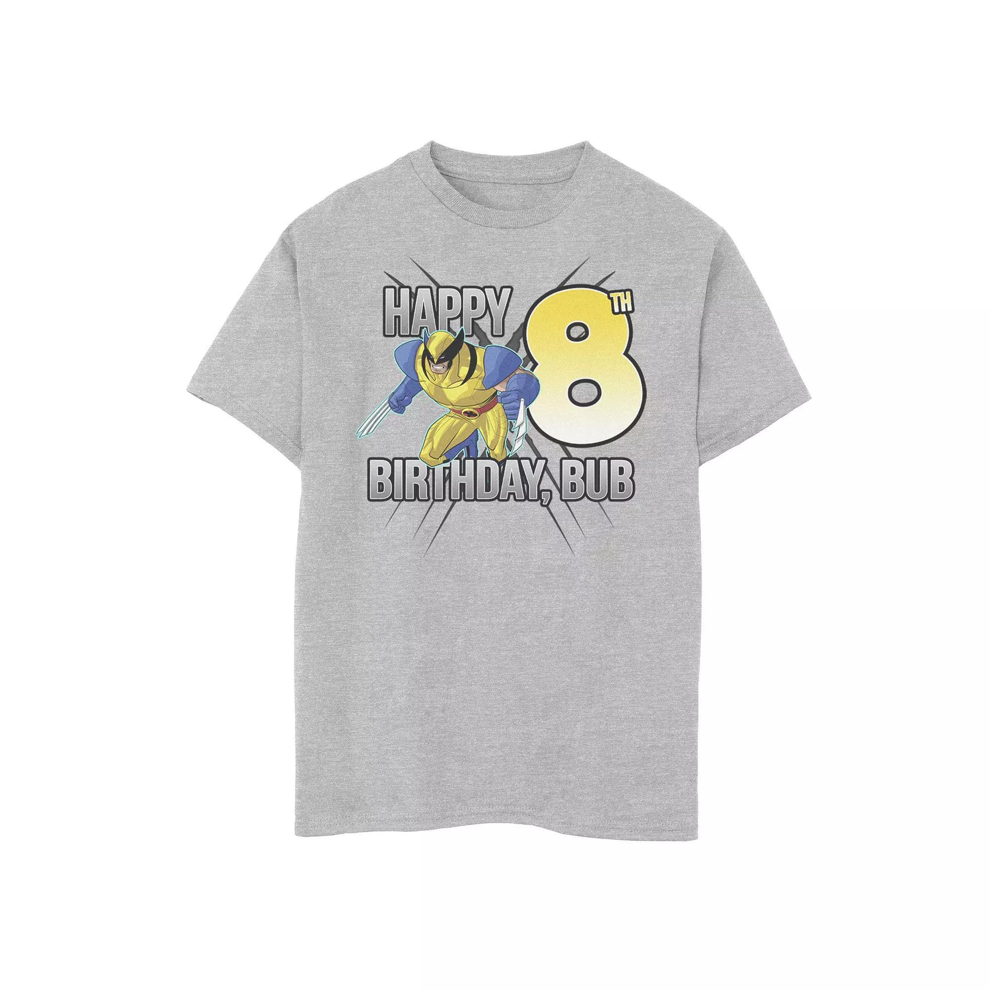 Boys 8-20 Marvel X-Men Wolverine Happy 8th Birthday Bub Graphic Tee, Boy's, Size: Medium, Royal Product Image