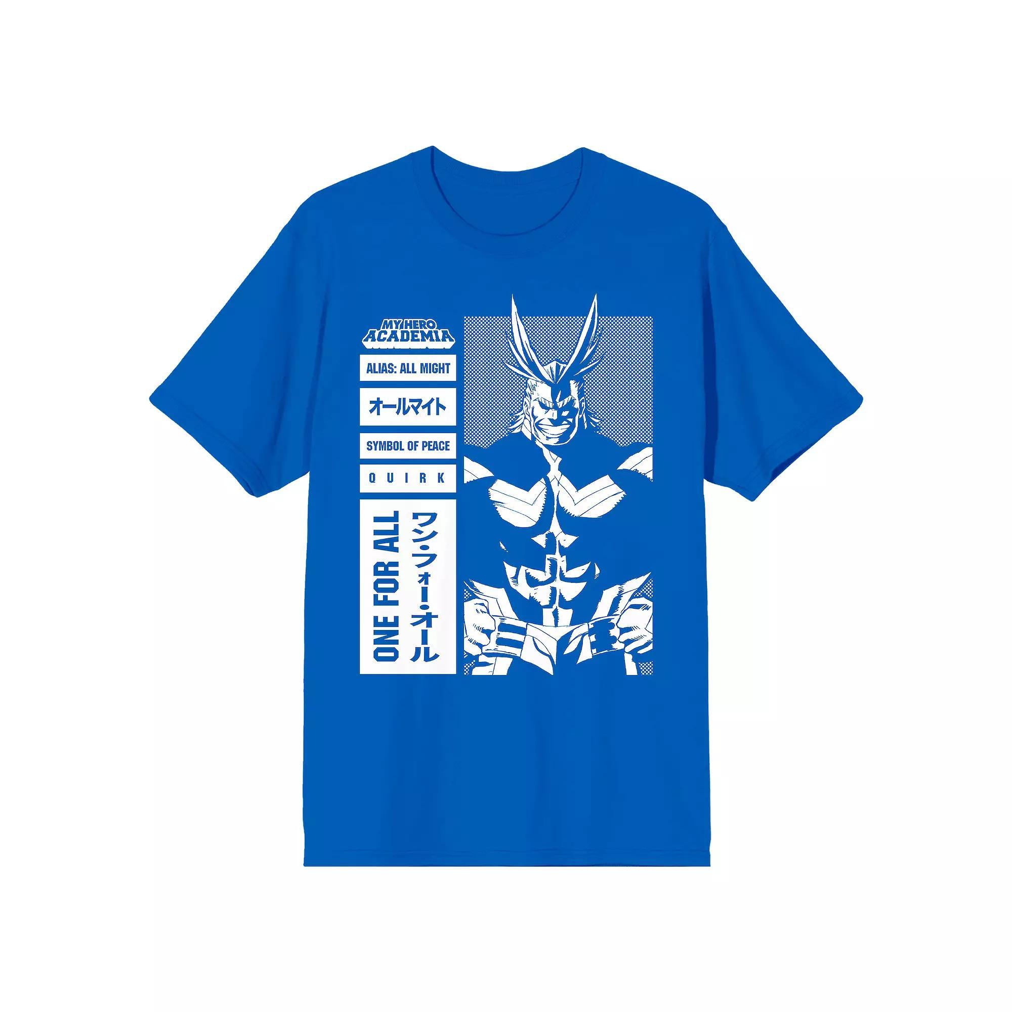 Men's My Hero Academia All Might Tee, Size: Small, Blue Product Image