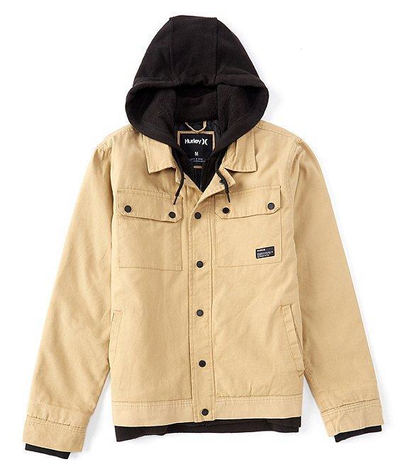 Hurley Barris Fleece-Detailed Hooded Trucker Jacket Product Image