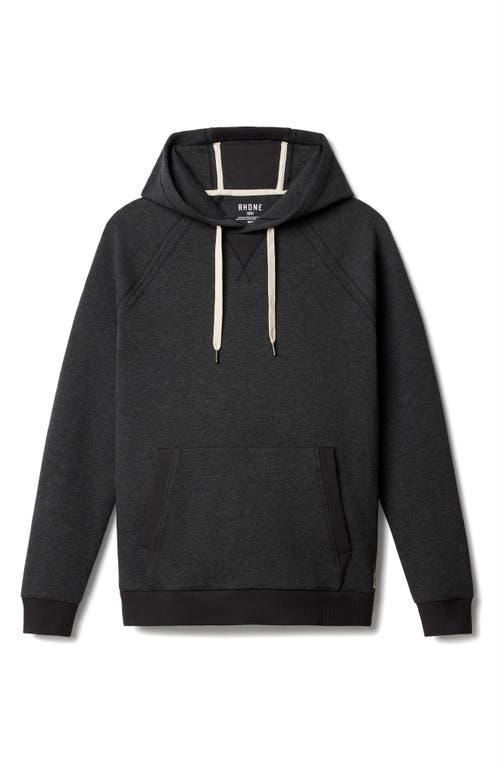 RHONE Heritage Midweight Full Zip Hoodie In Black Heather Product Image