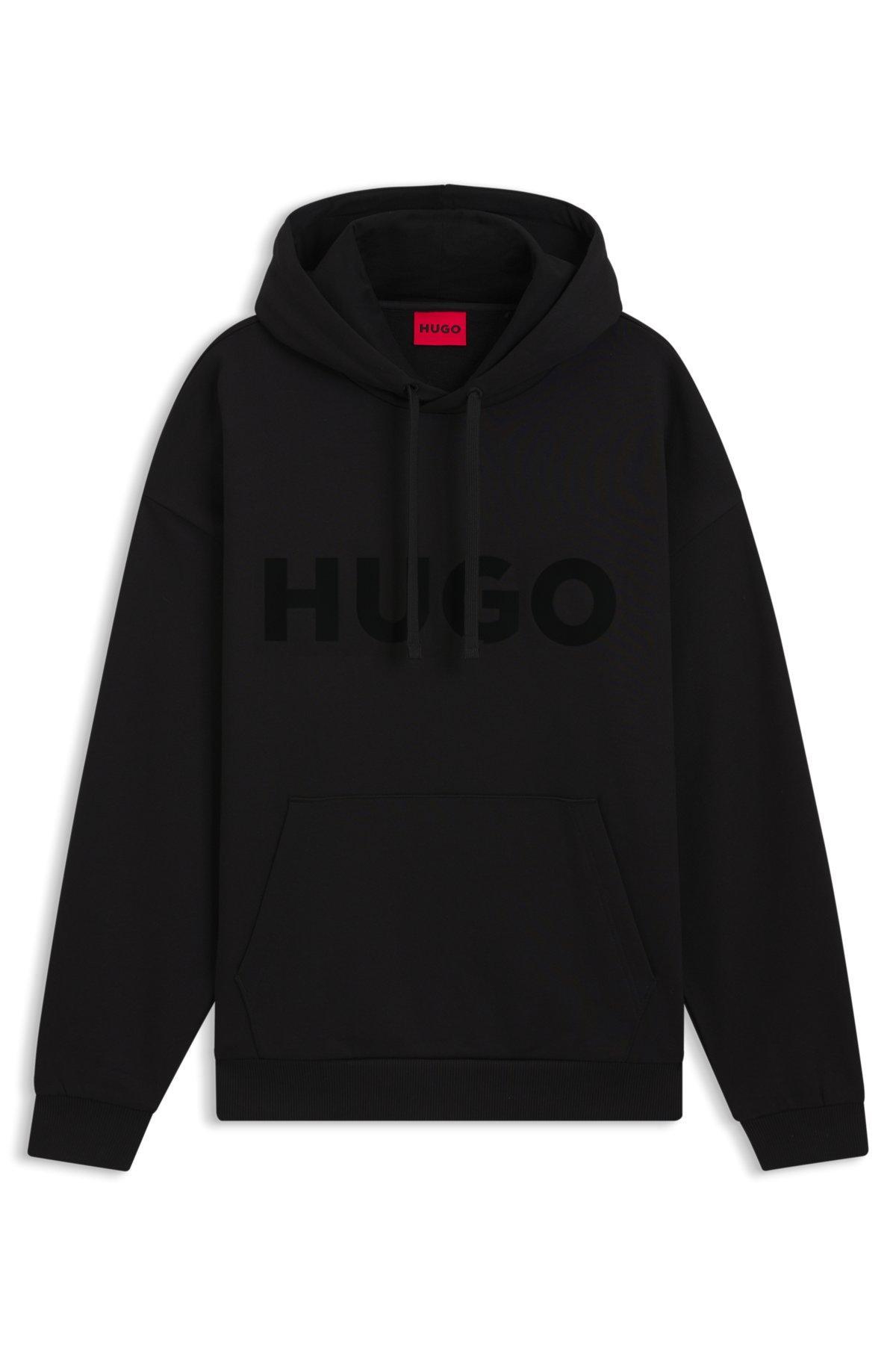 Oversize-fit hoodie in cotton terry with tonal logo Product Image