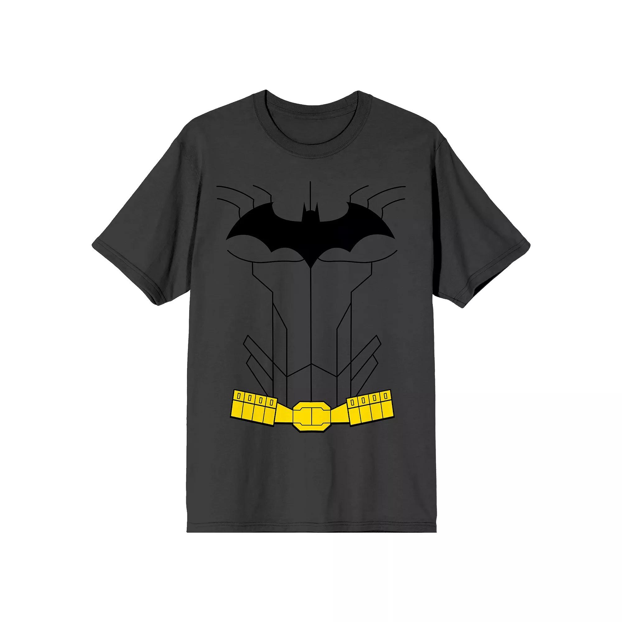 Men's Justice League Batman Crest Tee, Size: Medium, Gray Product Image