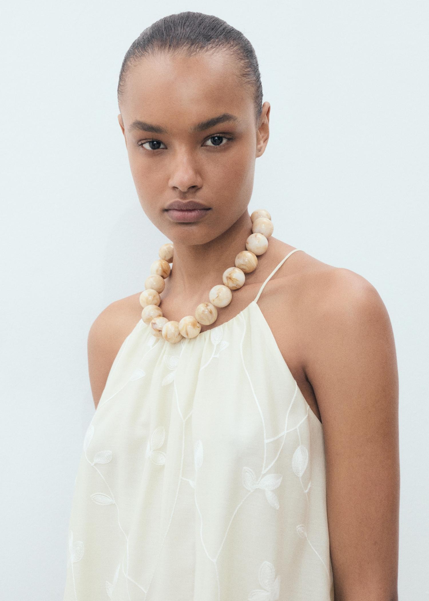 Balloon halter dress - Women | MANGO USA Product Image