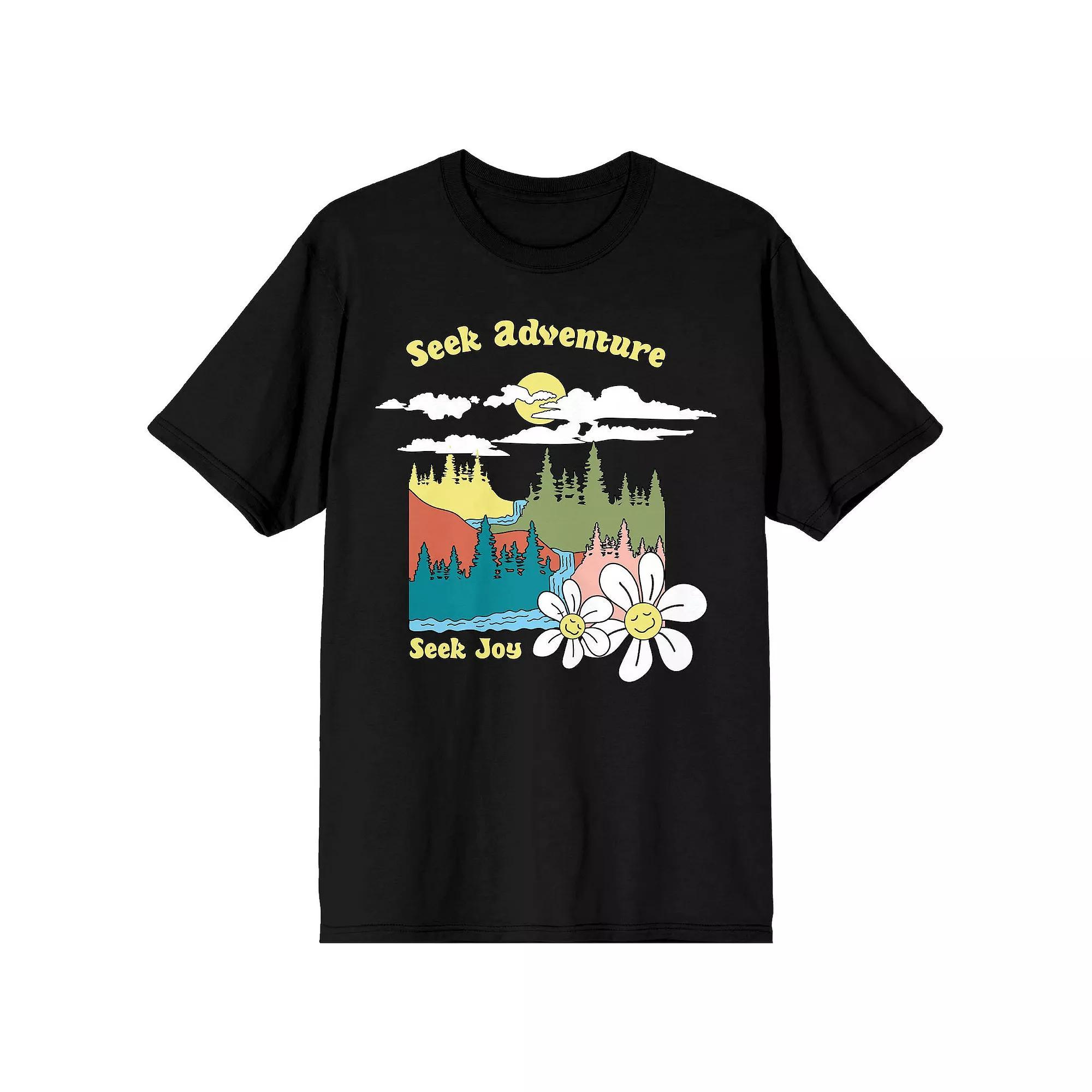 Men's Positive Vibes Adventure Tee, Size: Large, Black Product Image