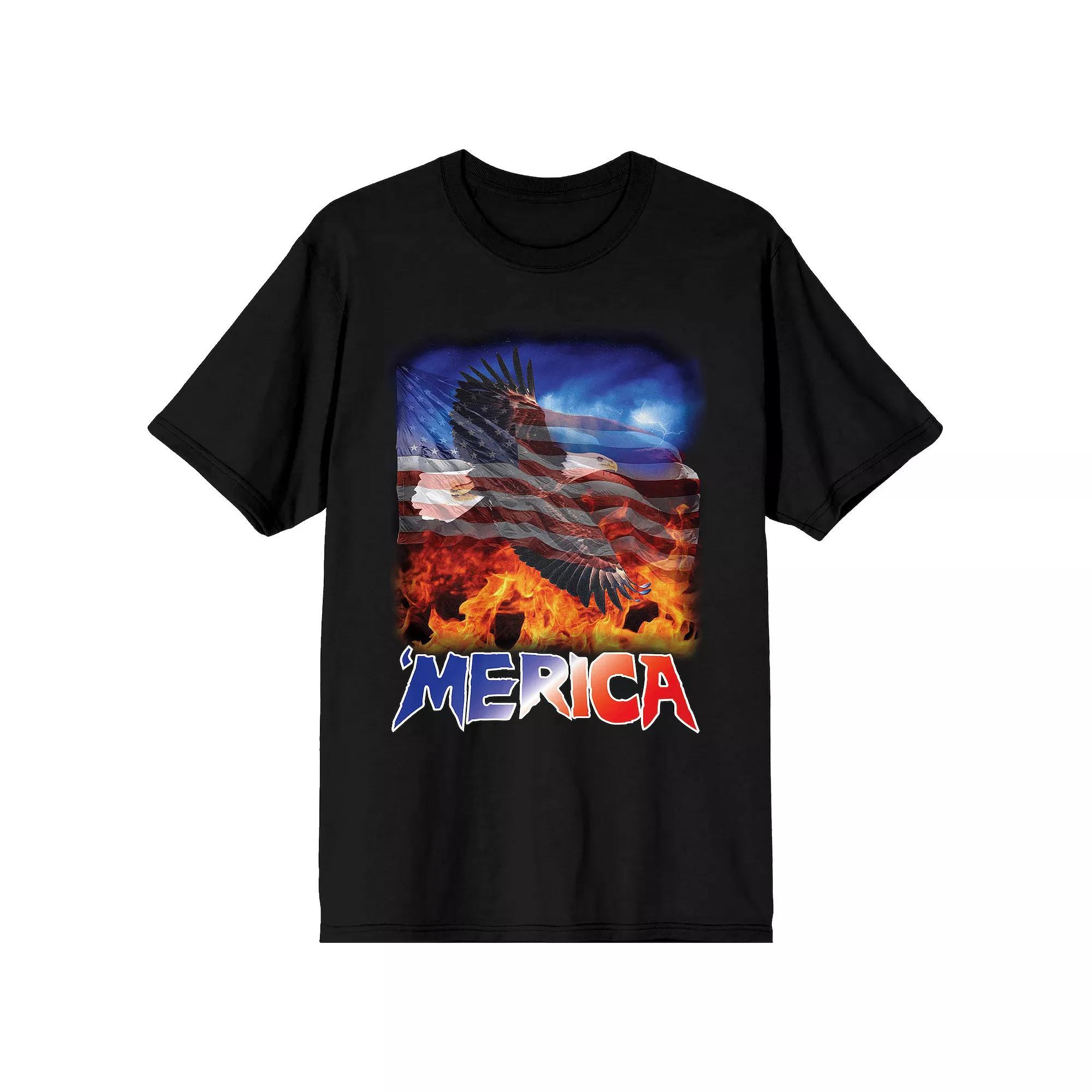 Men's Americana 'Merica Tee, Size: Large, Black Product Image