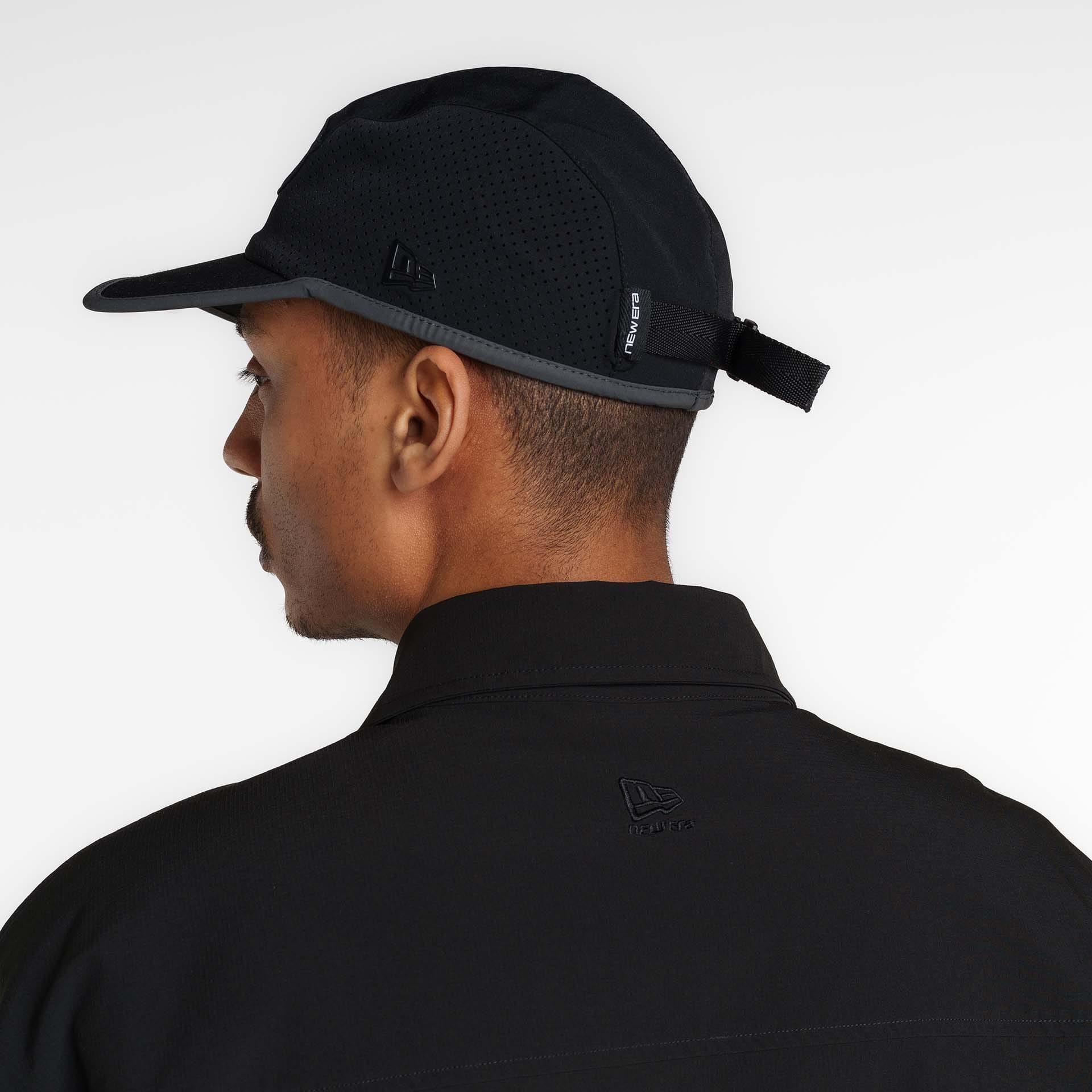 New Era Branded Nylon Military Black Shacket Male Product Image