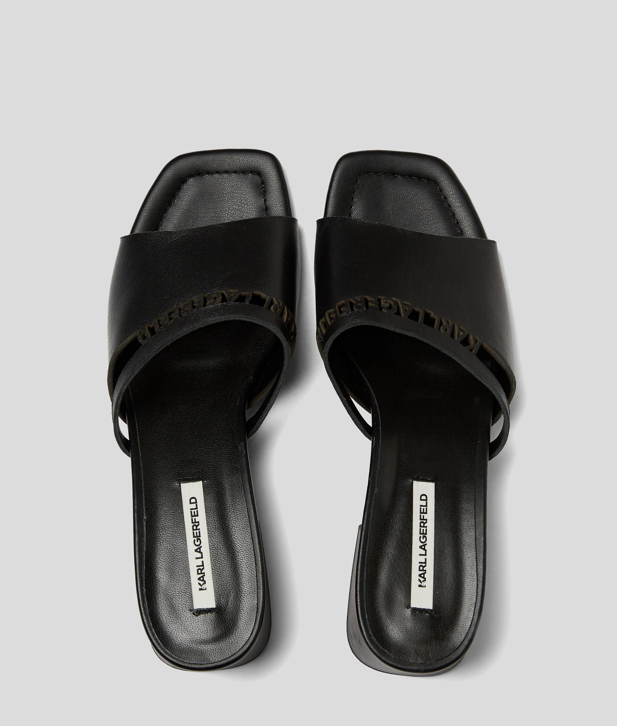 CUT-OUT HEELED SANDALS Product Image