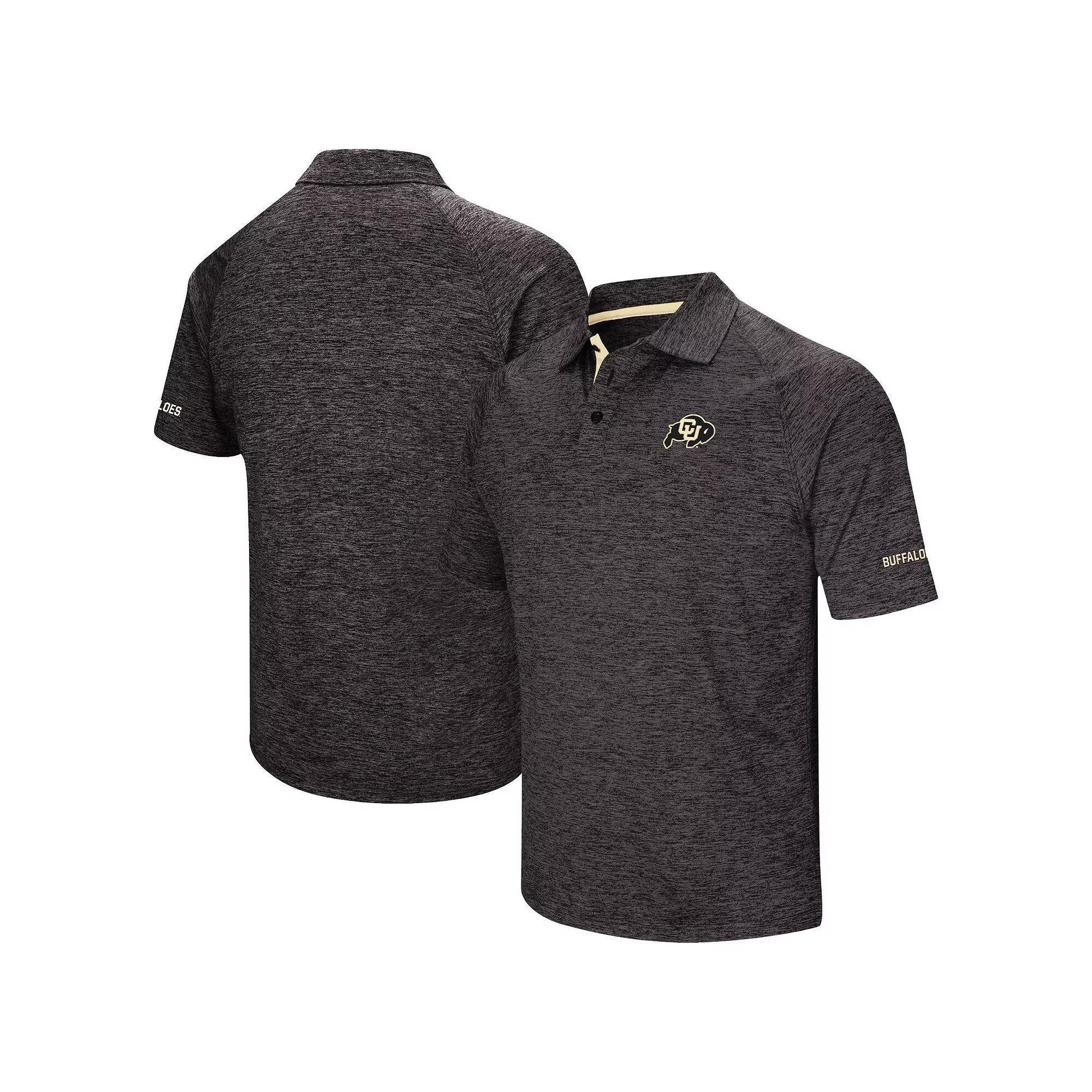 Men's Colosseum Black Colorado Buffaloes Down Swing Polo, Size: 2XL, Charco Product Image