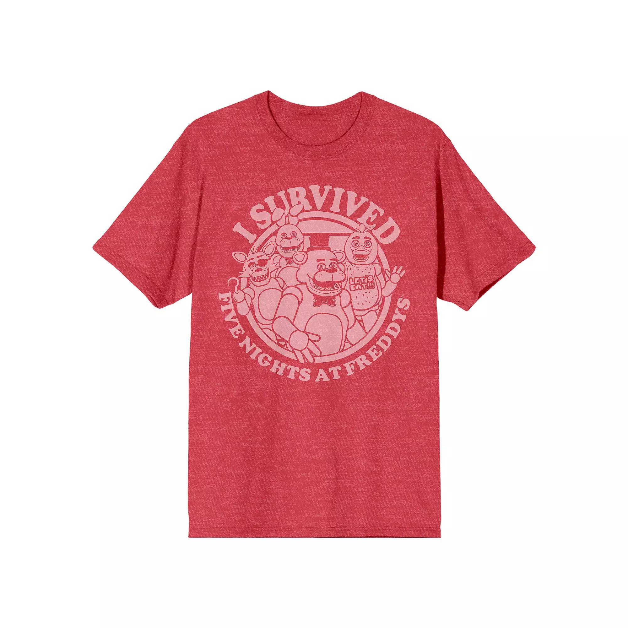 Men's Five Nights at Freddy's "I Survived" Group Portrait Graphic Tee, Size: XL Product Image