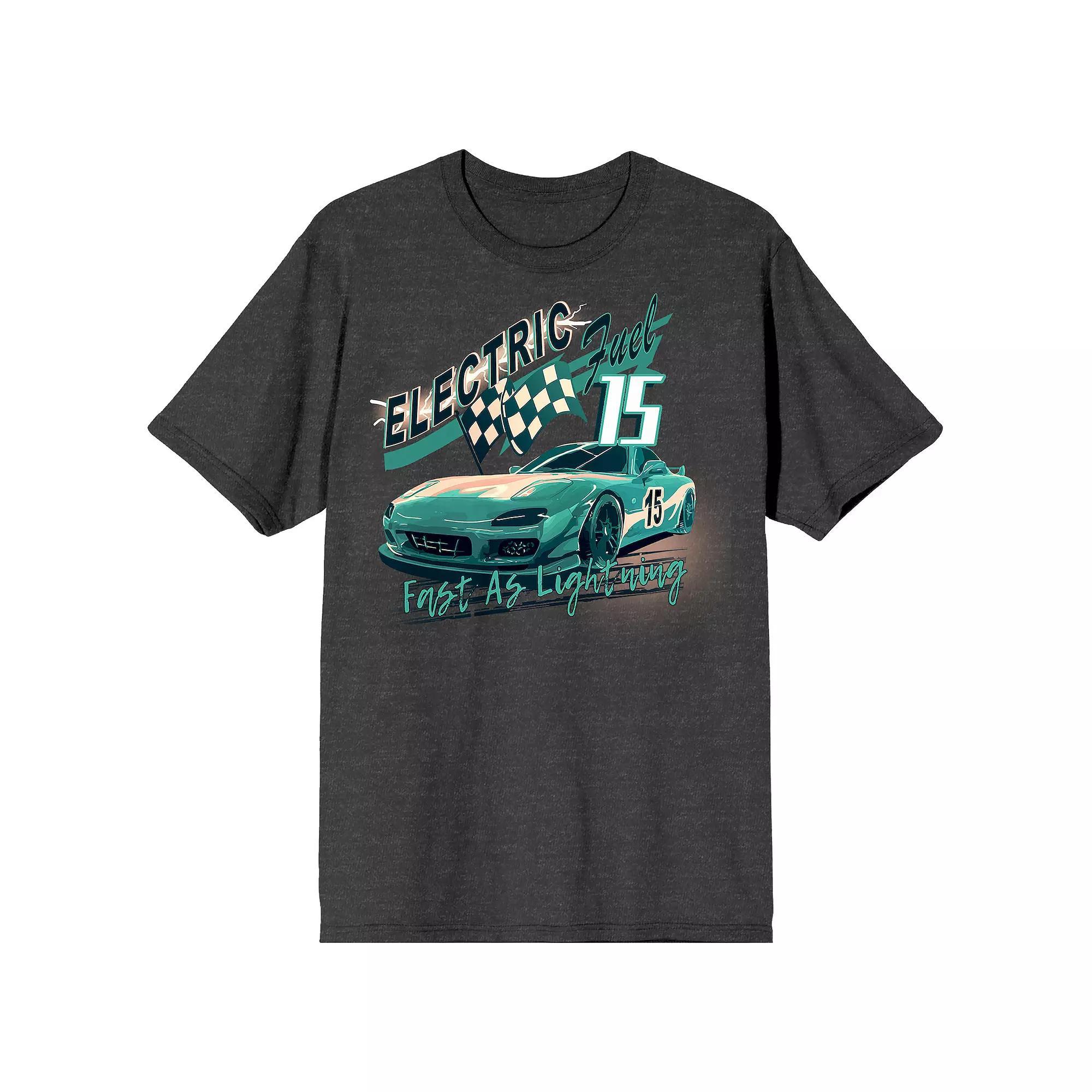 Mens Car Fanatic Race Car Checker Tee Product Image