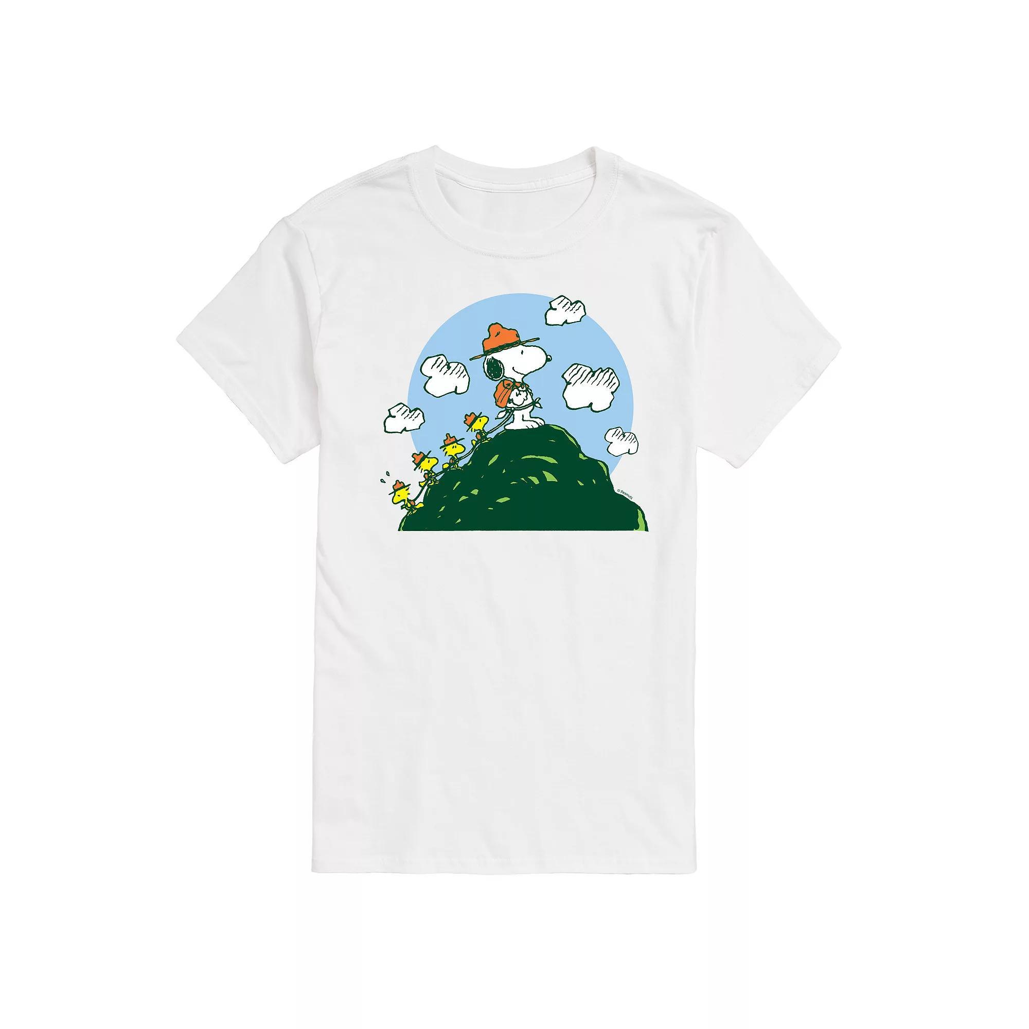 Big & Tall Peanuts Beagle Scouts Hiking Up The Hill Graphic Tee, Mens Product Image