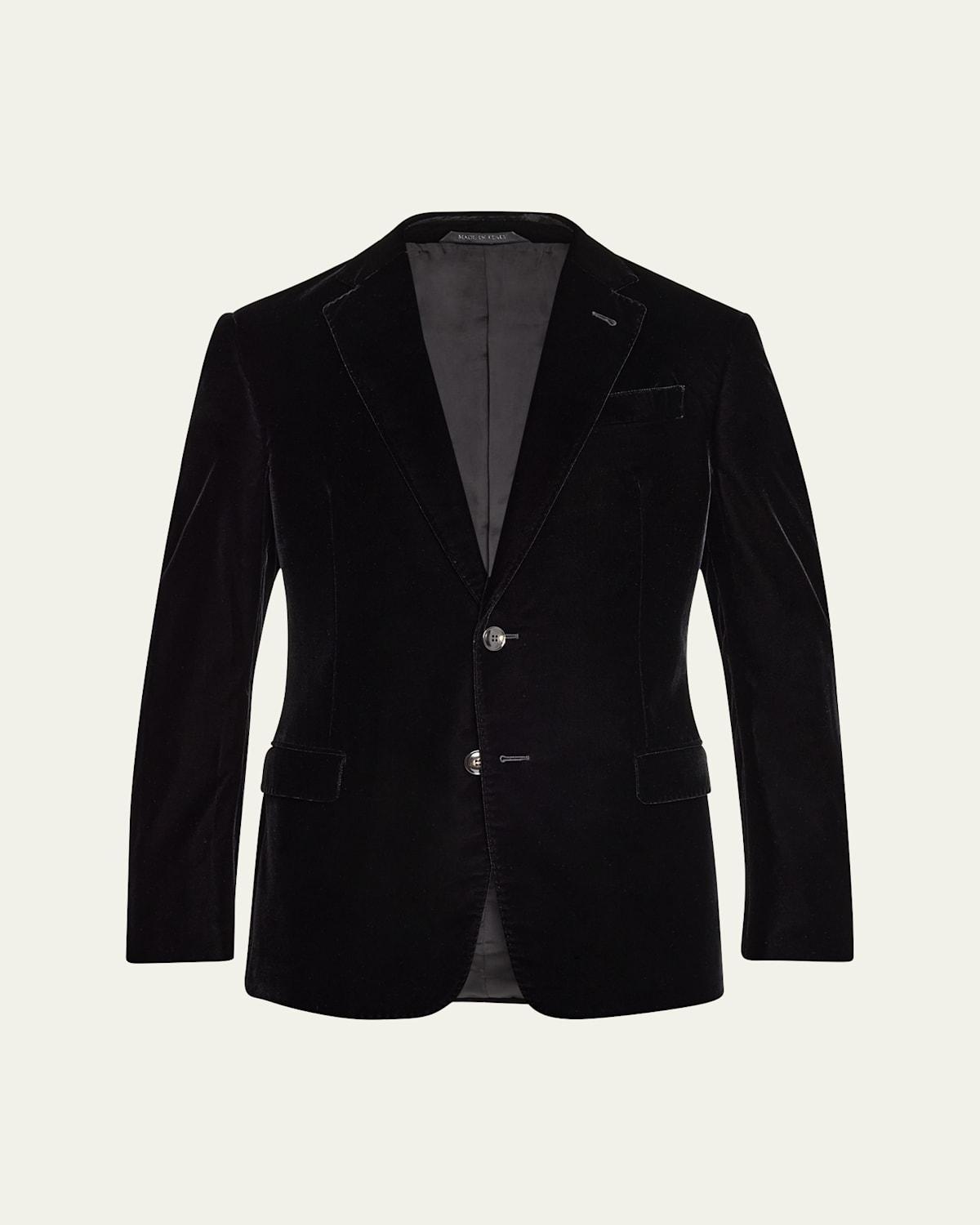 Mens Solid Velvet Blazer Product Image