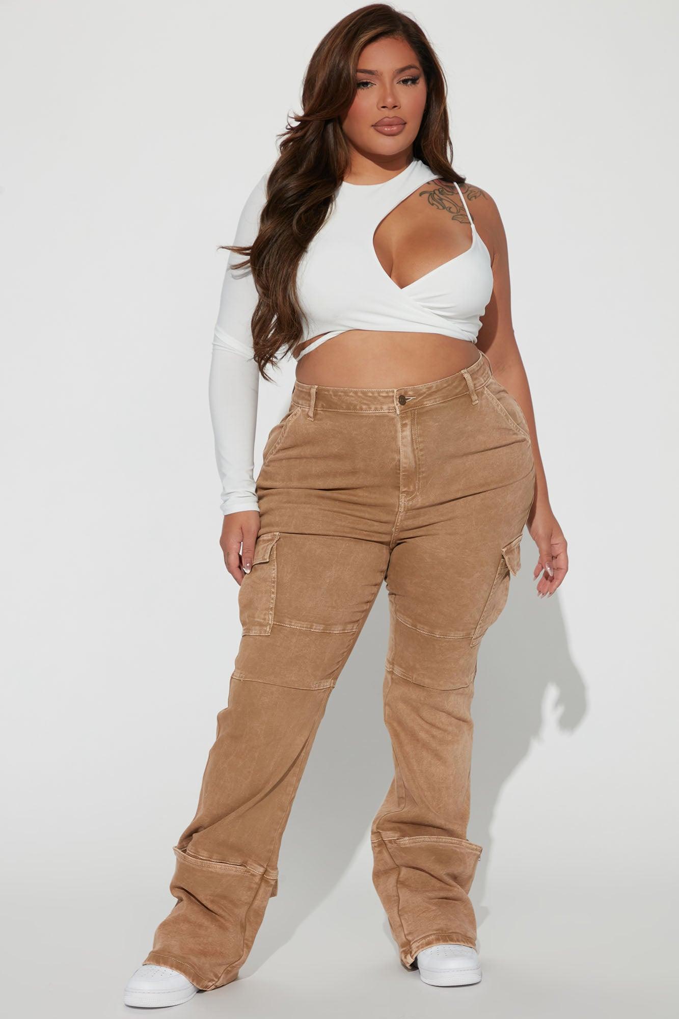 Camden Cargo Utility Jeans - Tan Product Image