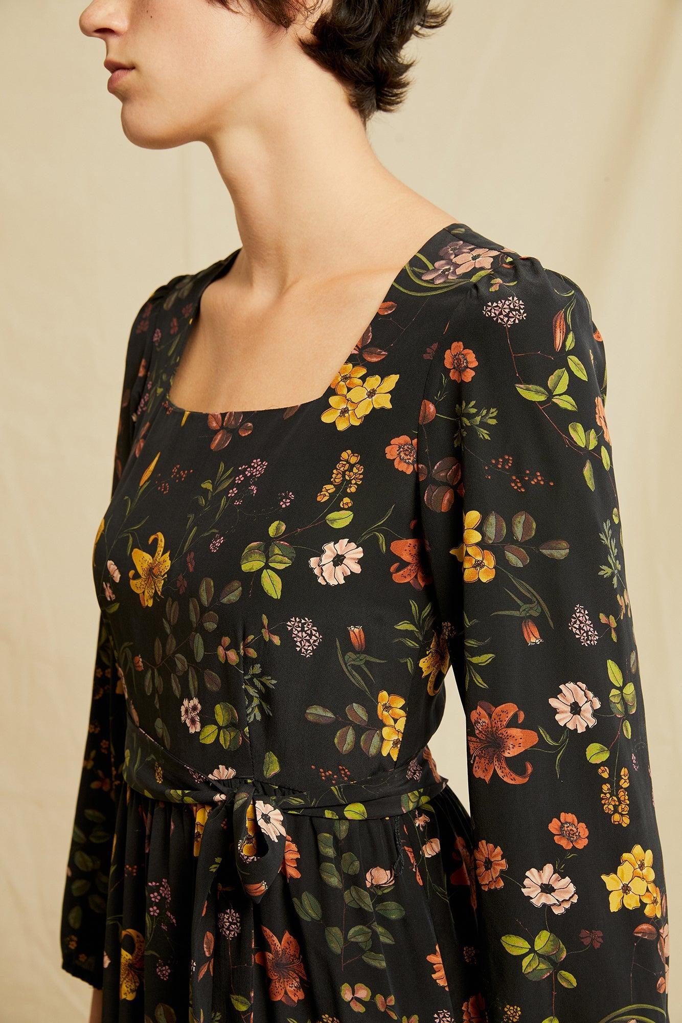 Adrienne Washable Silk Dress - Sait Germain Floral - ReAmour Product Image