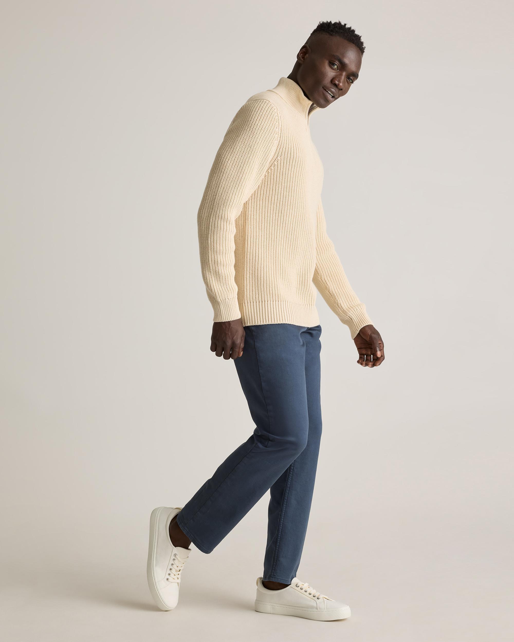 Quince | Men's Fisherman Quarter-Zip Sweater Organic Cotton Product Image