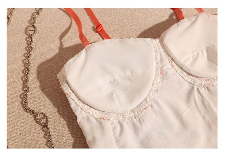 Floral Print Crop Bustier Top Product Image