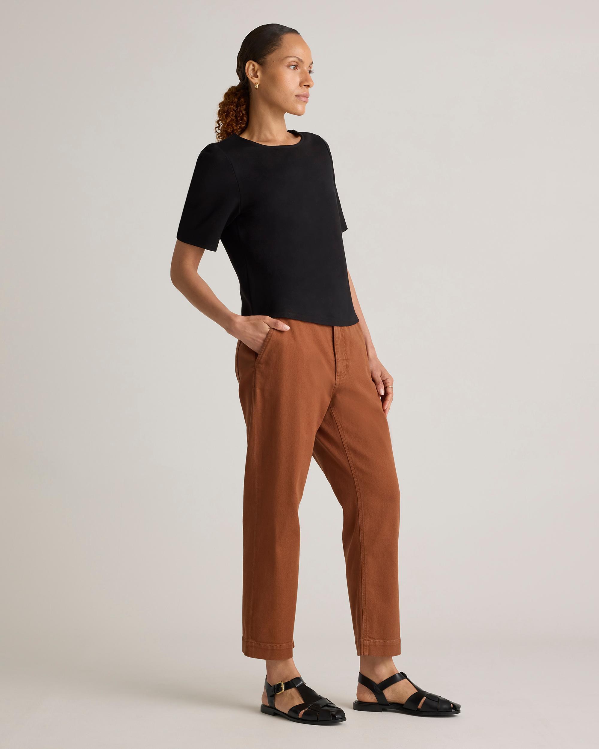 Quince | Women's Ultra-Stretch Ponte Short Sleeve Top Rayon Product Image