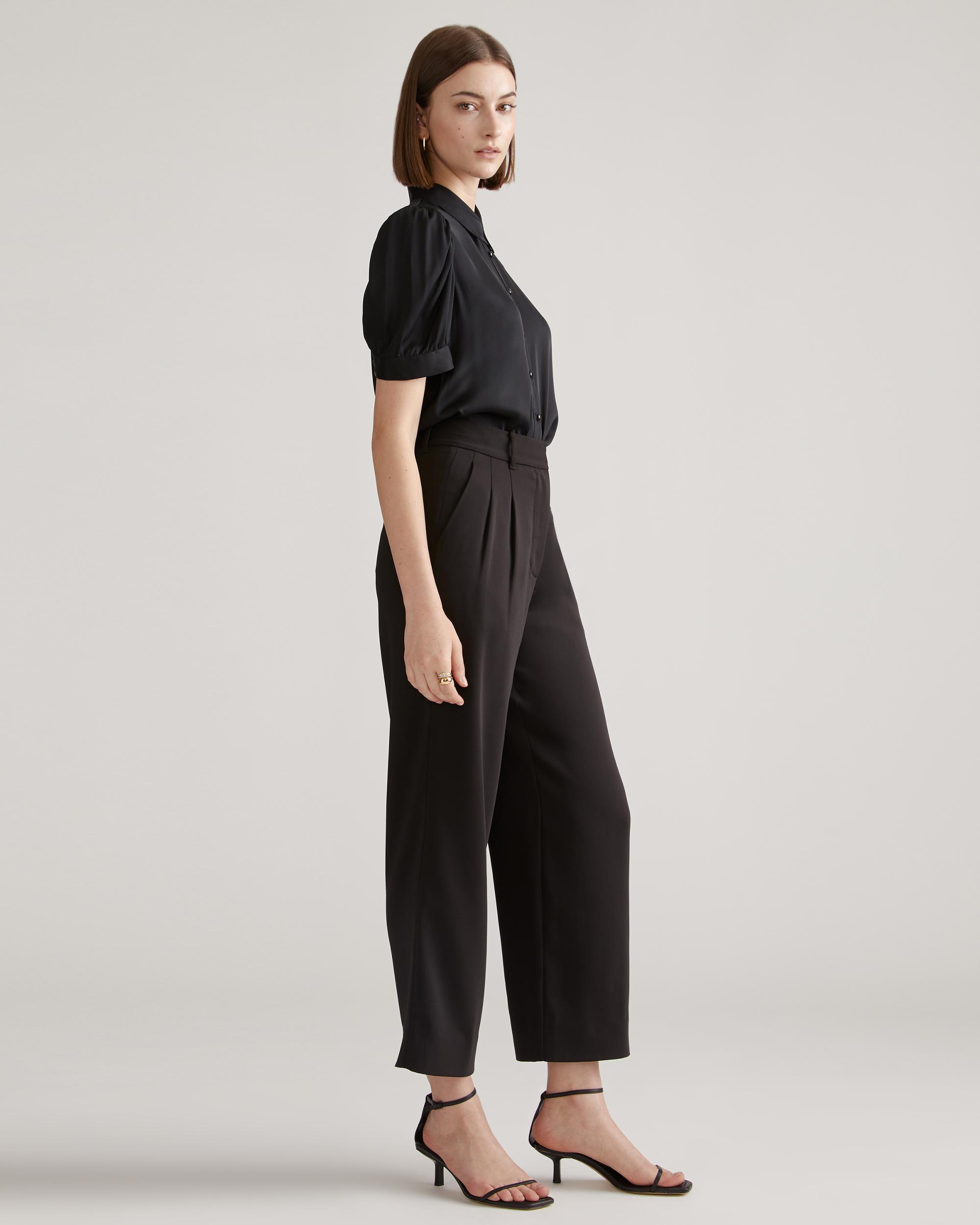 Quince | Women's Washable Stretch Silk Puff Sleeve Blouse Mulberry Silk Product Image