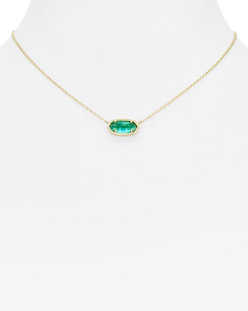 Elisa Gold Pendant Necklace in Peridot Illusion Product Image