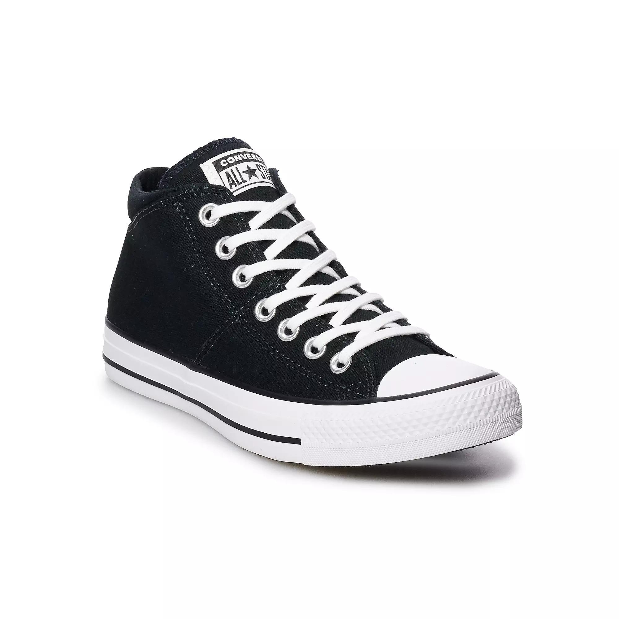 Women's Converse Chuck Taylor All Star Madison Mid Sneakers, Size: 10, Black White Product Image