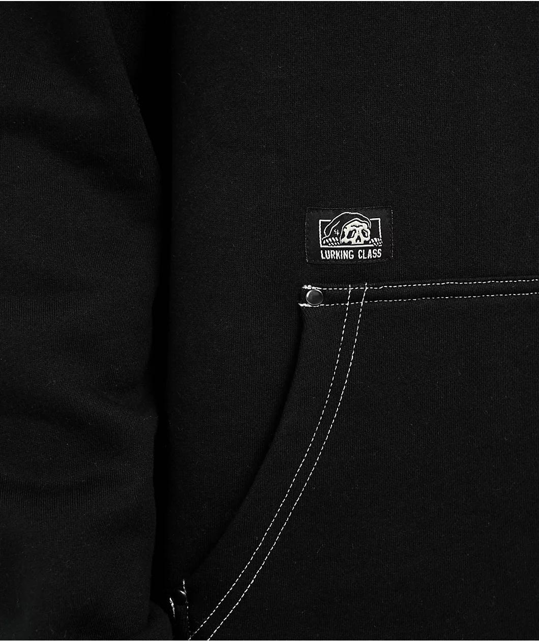 Lurking Class by Sketchy Tank Do Not Enter Black Hoodie Product Image