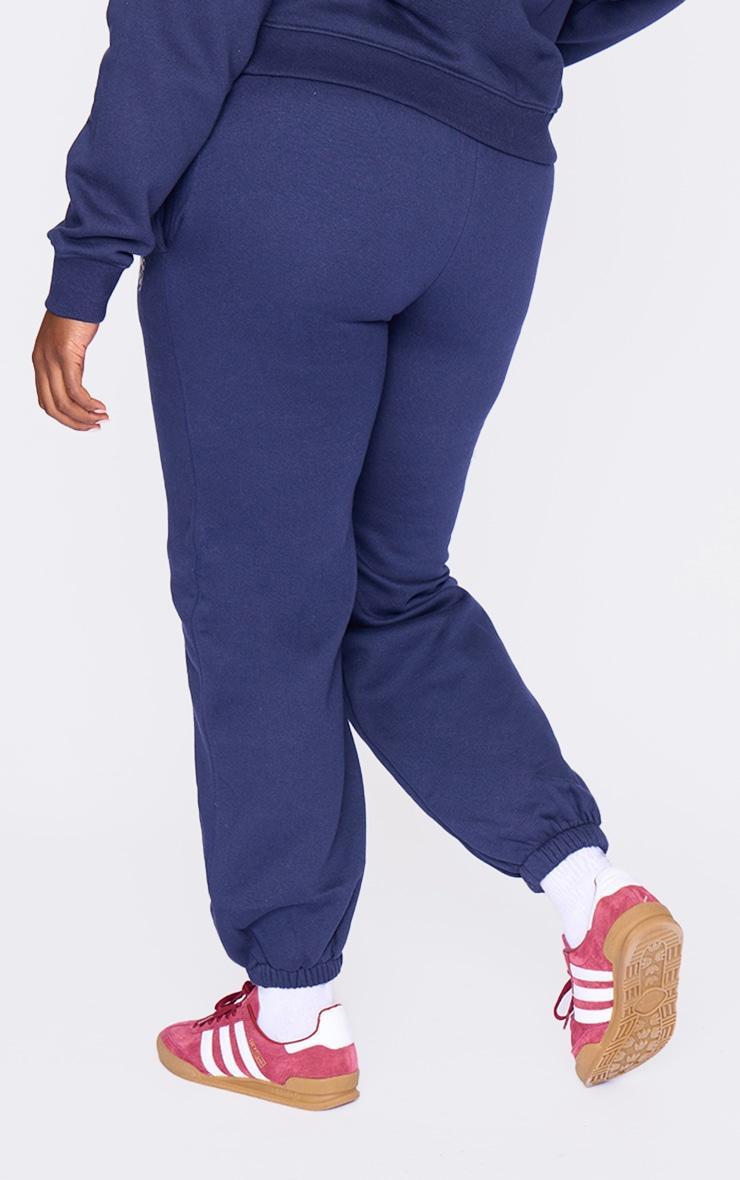 Plus Navy Sports Classic Embroidered Cuffed Sweatpants Product Image