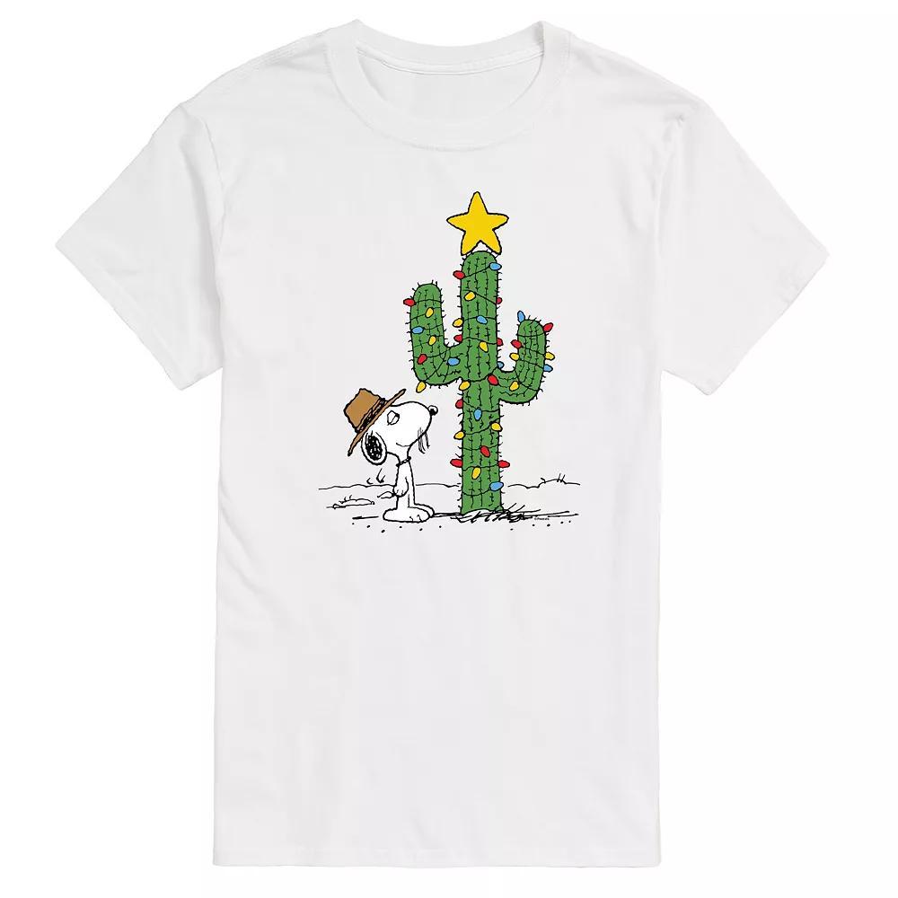 Big & Tall Peanuts Spike Joe Cactus Christmas Graphic Tee, Mens Product Image