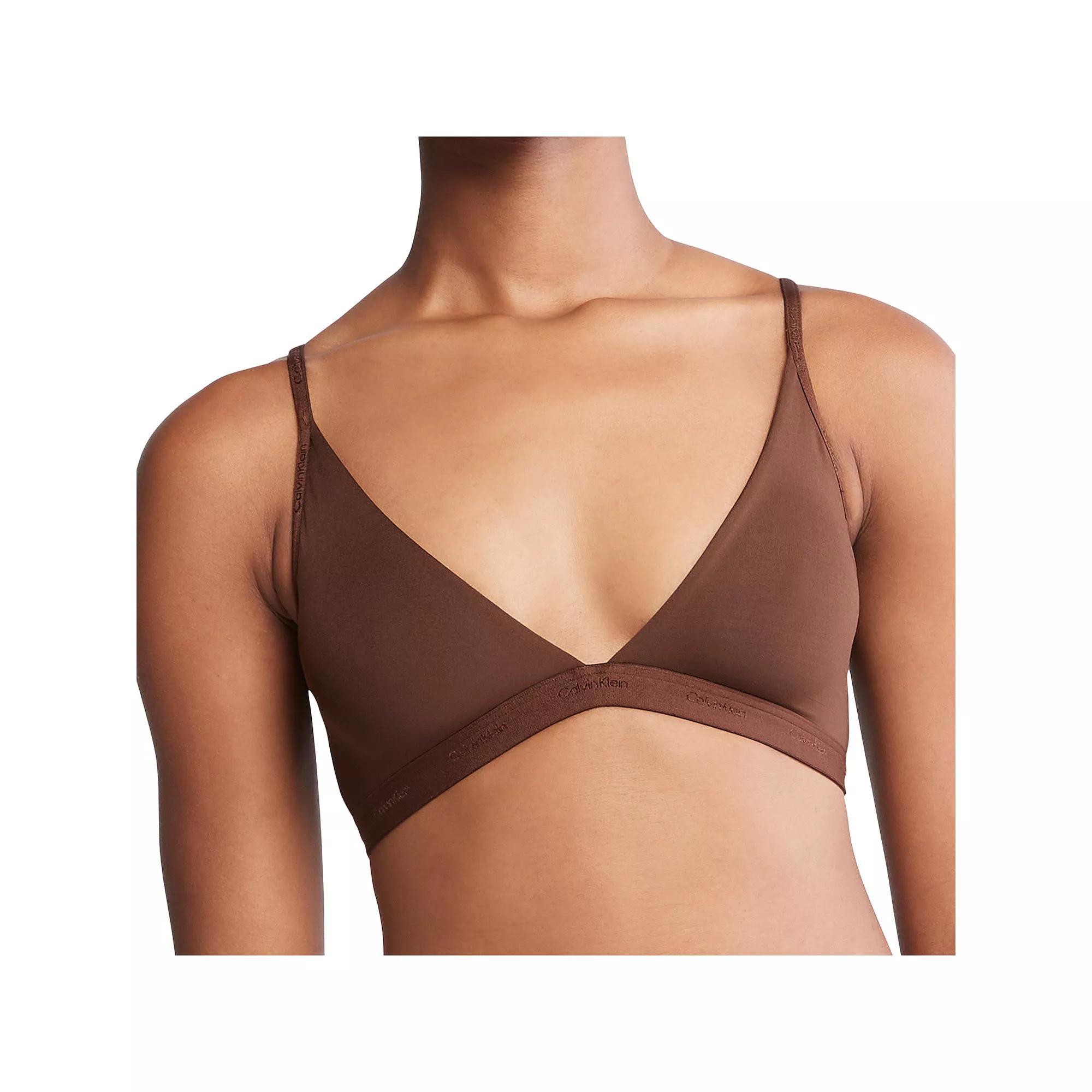 Women's Calvin Klein Form to Body Lightly Lined Bralette QF6758, Size: Medium, Brown Product Image
