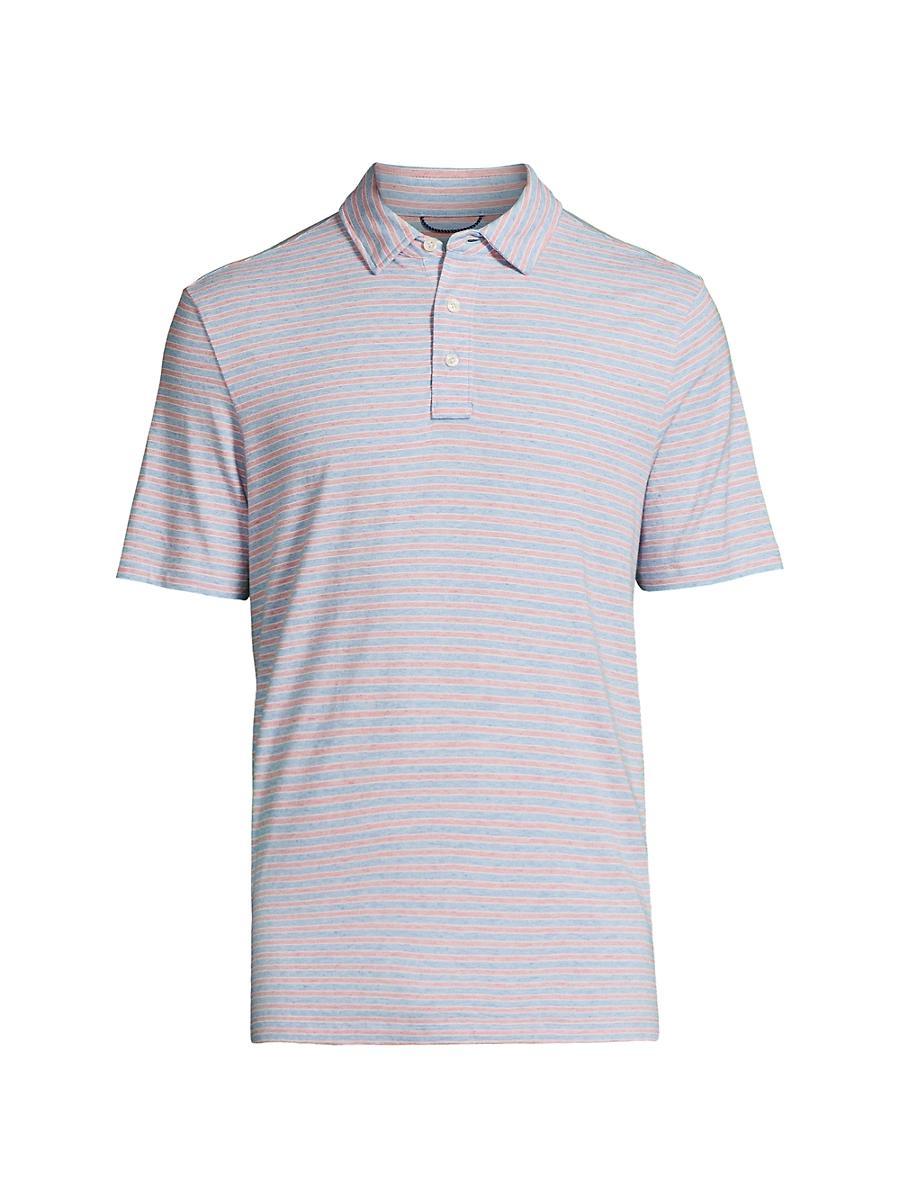Faherty Movement Stretch Stripe Regular Fit Polo Shirt Product Image
