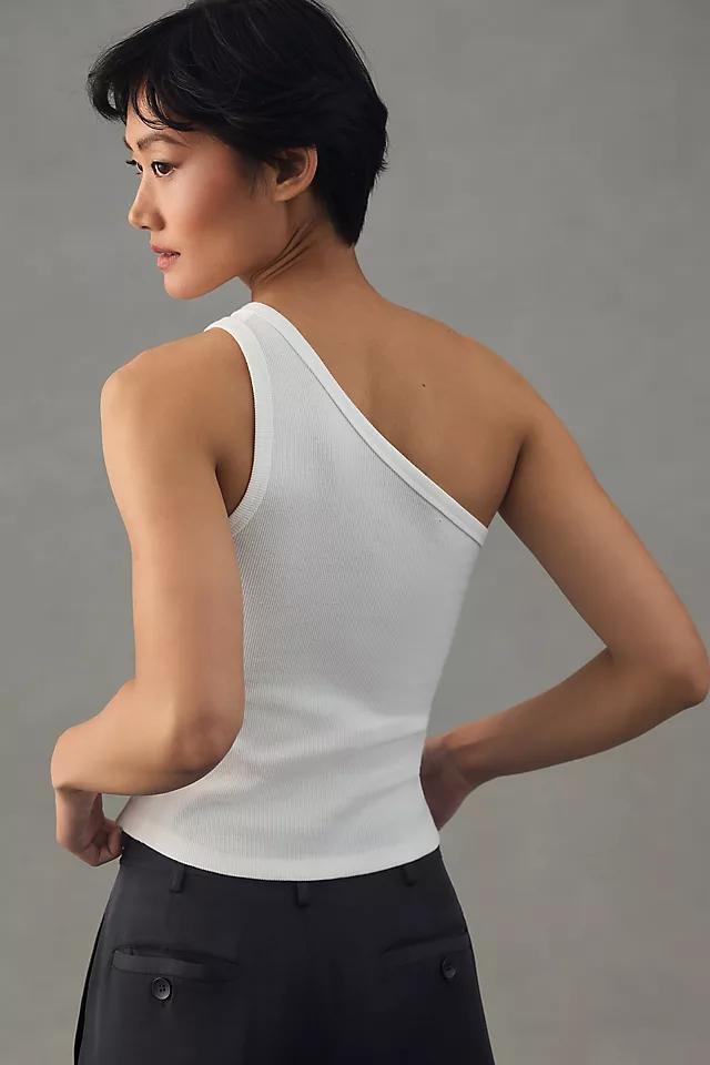 The Zeda Ribbed One-Shoulder Top by Pilcro Product Image